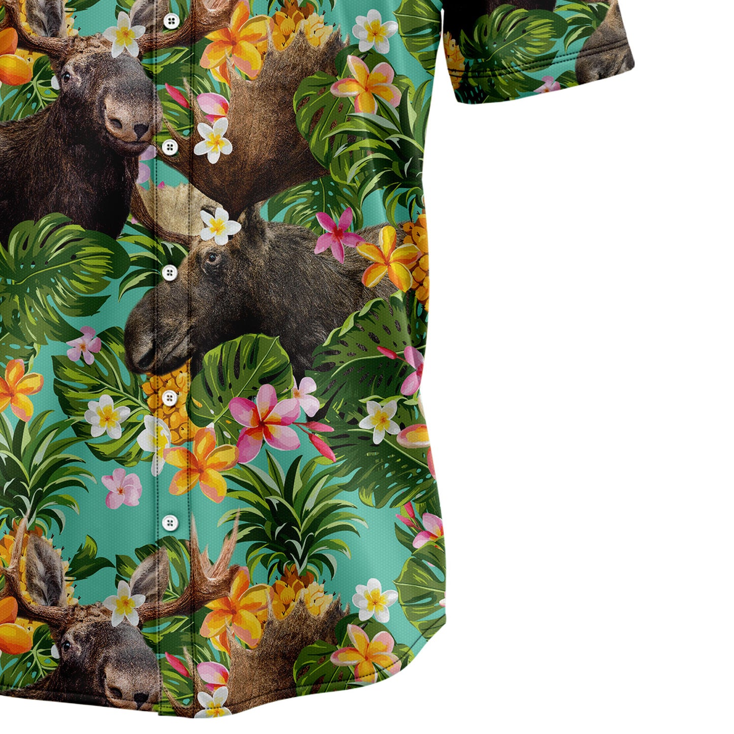 Tropical Pineapple Moose H77008 Hawaiian Shirt