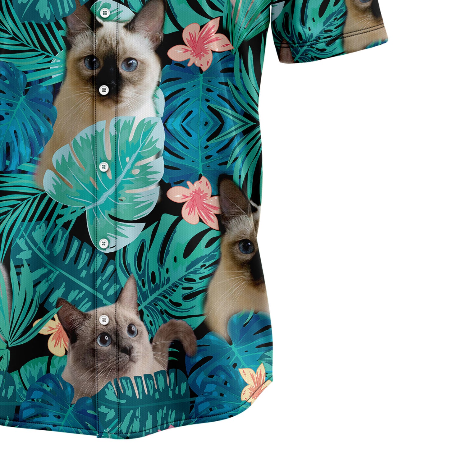 Thai Cat Green Tropical G5707 Hawaiian Shirt