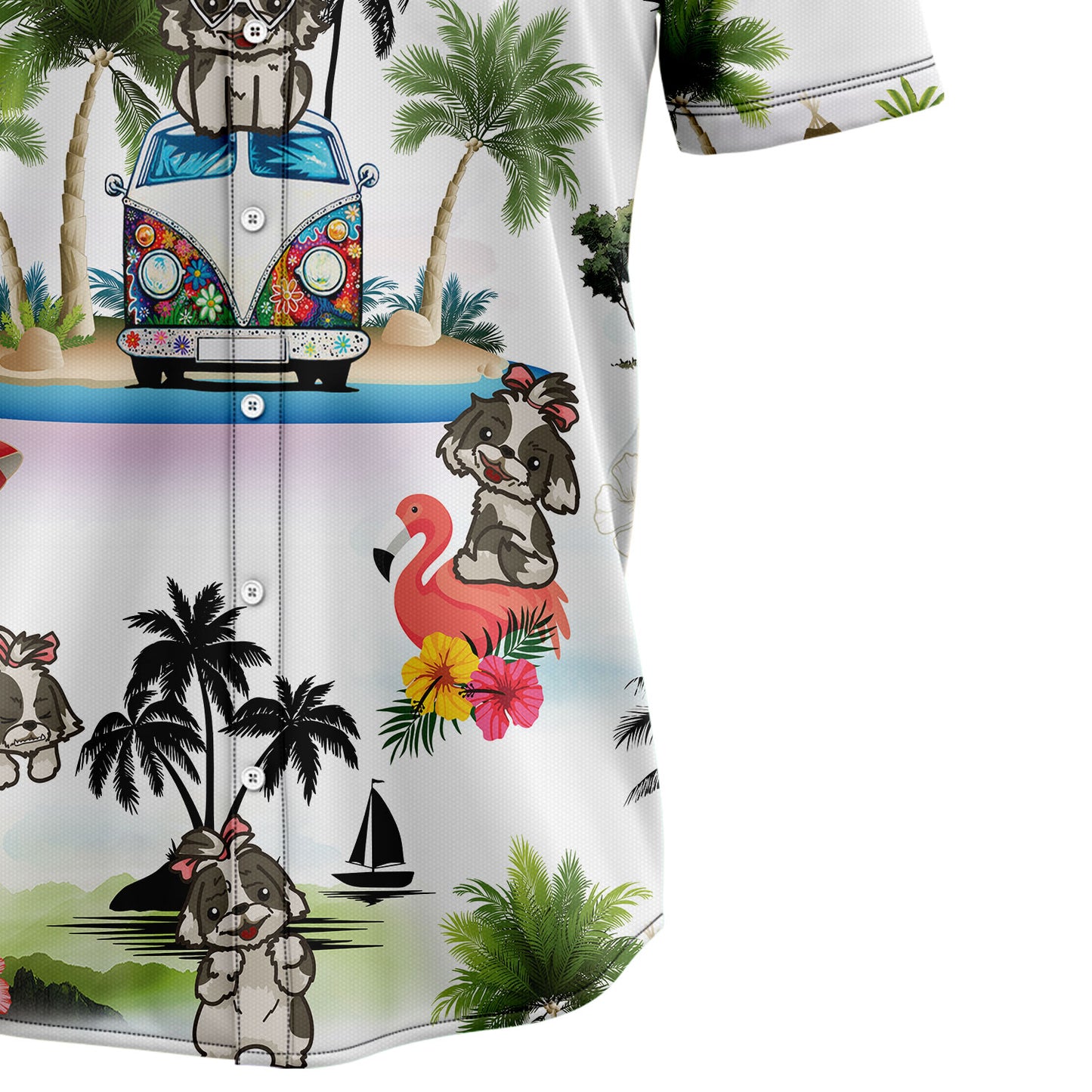 Shih Tzu Vacation G5708 Hawaiian Shirt