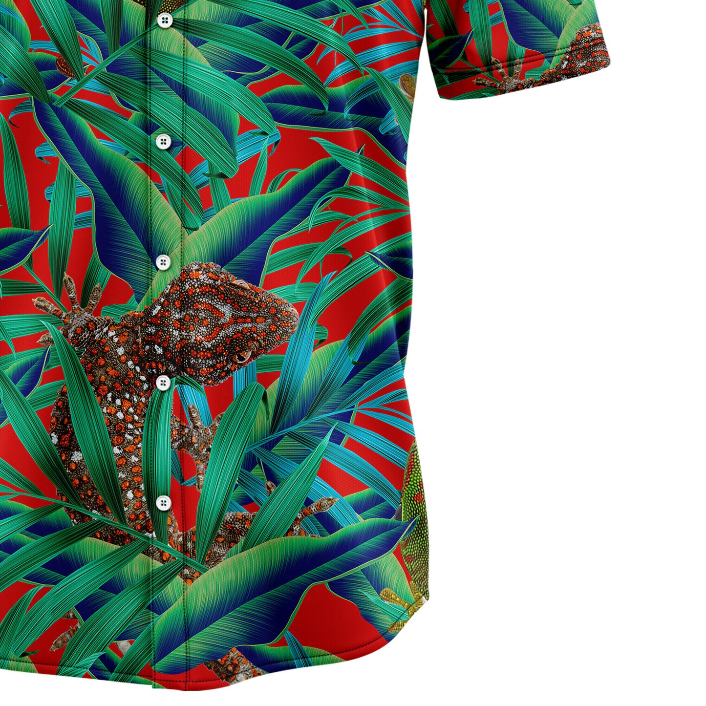 Gecko Floral Pattern T0307 Hawaiian Shirt