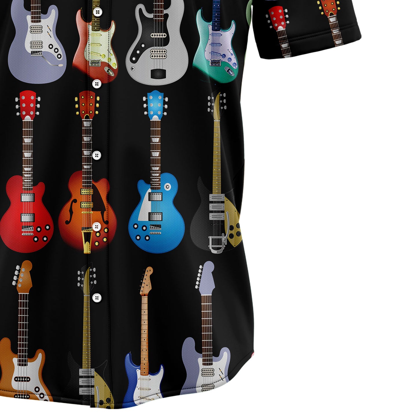 Electric Guitar Colorful T0307 Hawaiian Shirt