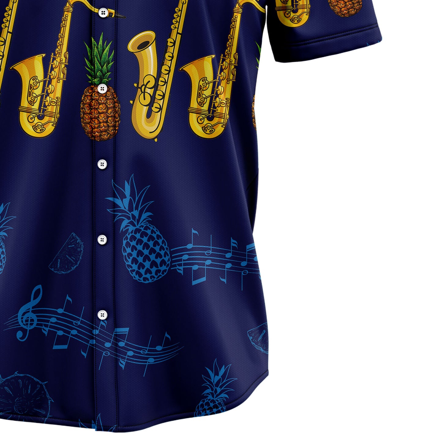 Saxophone Pineapple G5803 Hawaiian Shirt