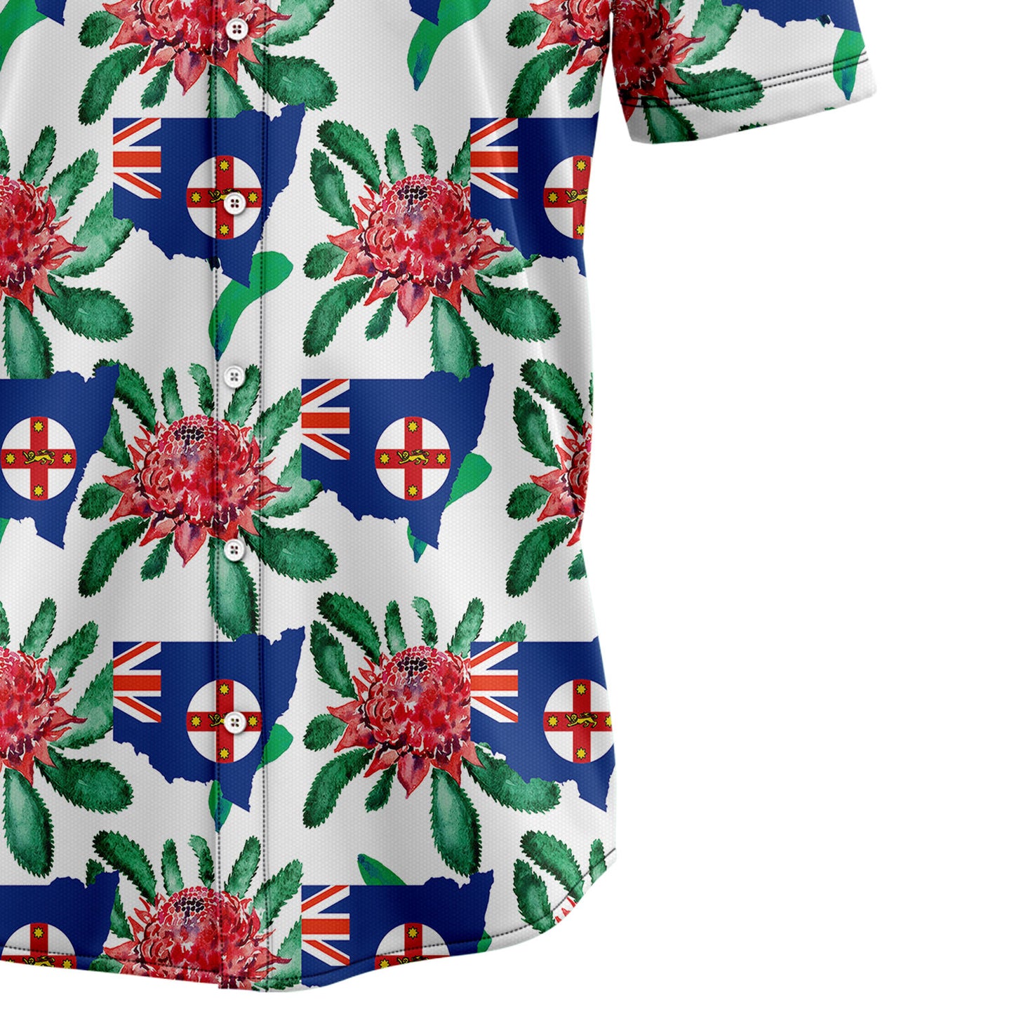 New South Wales Waratah H8916 Hawaiian Shirt