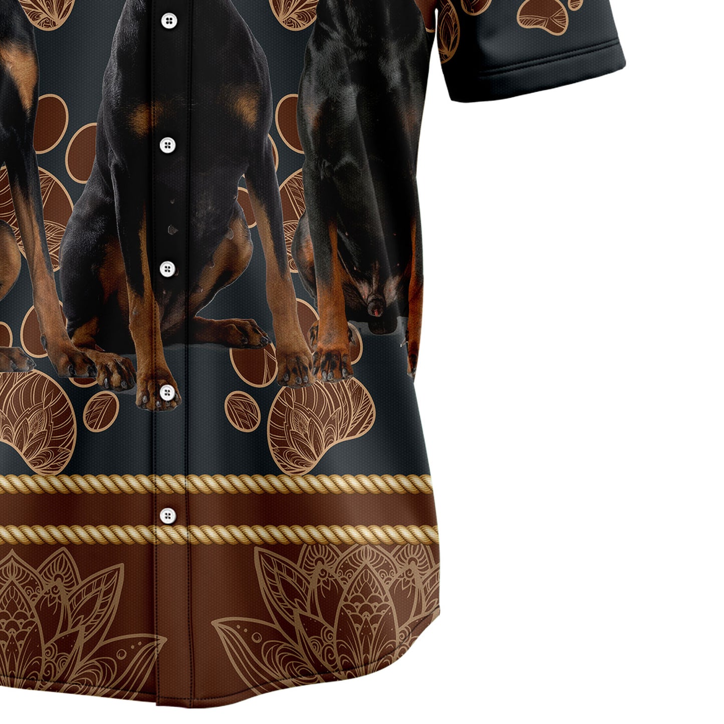 Doberman Pinscher Flower Paw H13819 Hawaiian Shirt