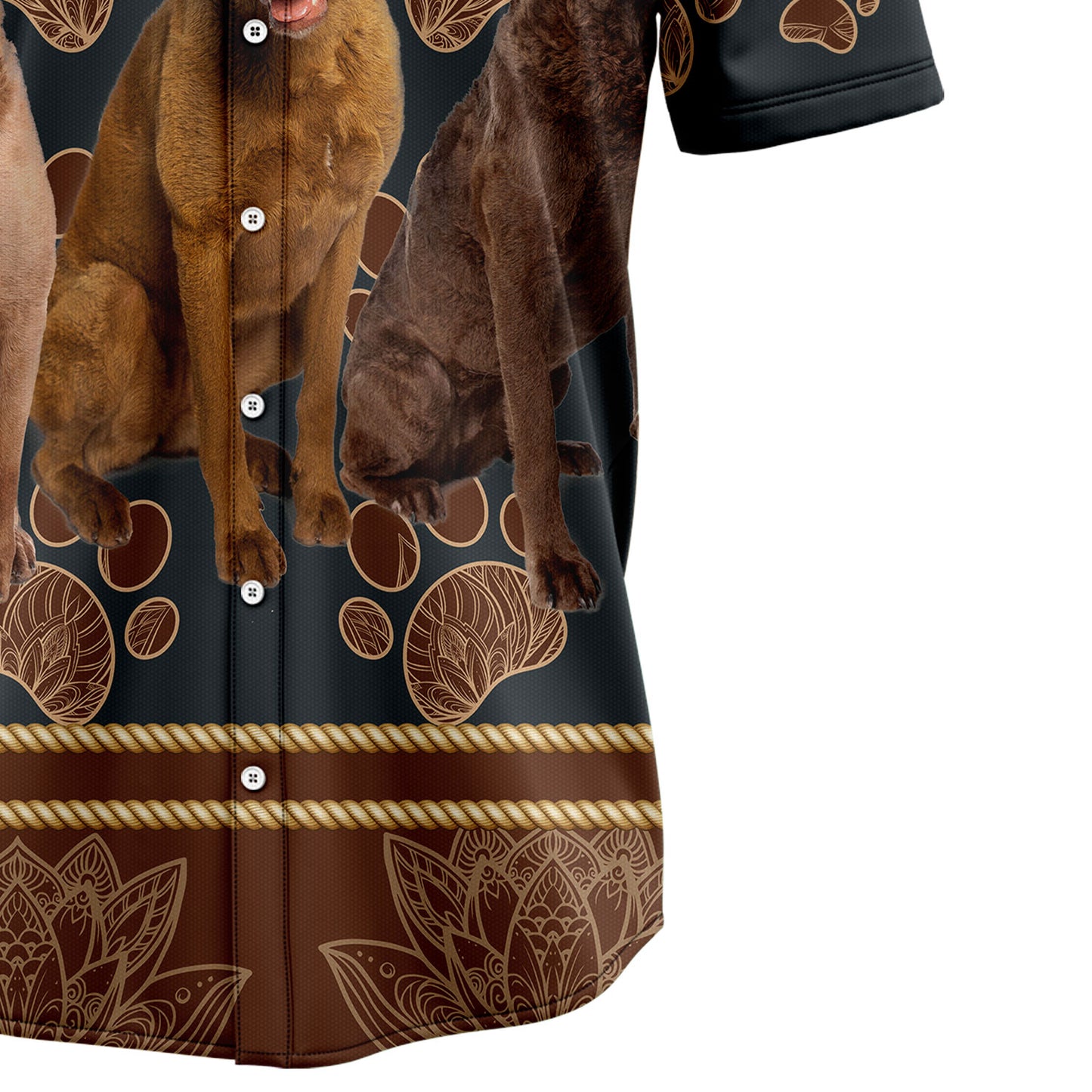 Chesapeake Bay Retriever Flower Paw H13817 Hawaiian Shirt