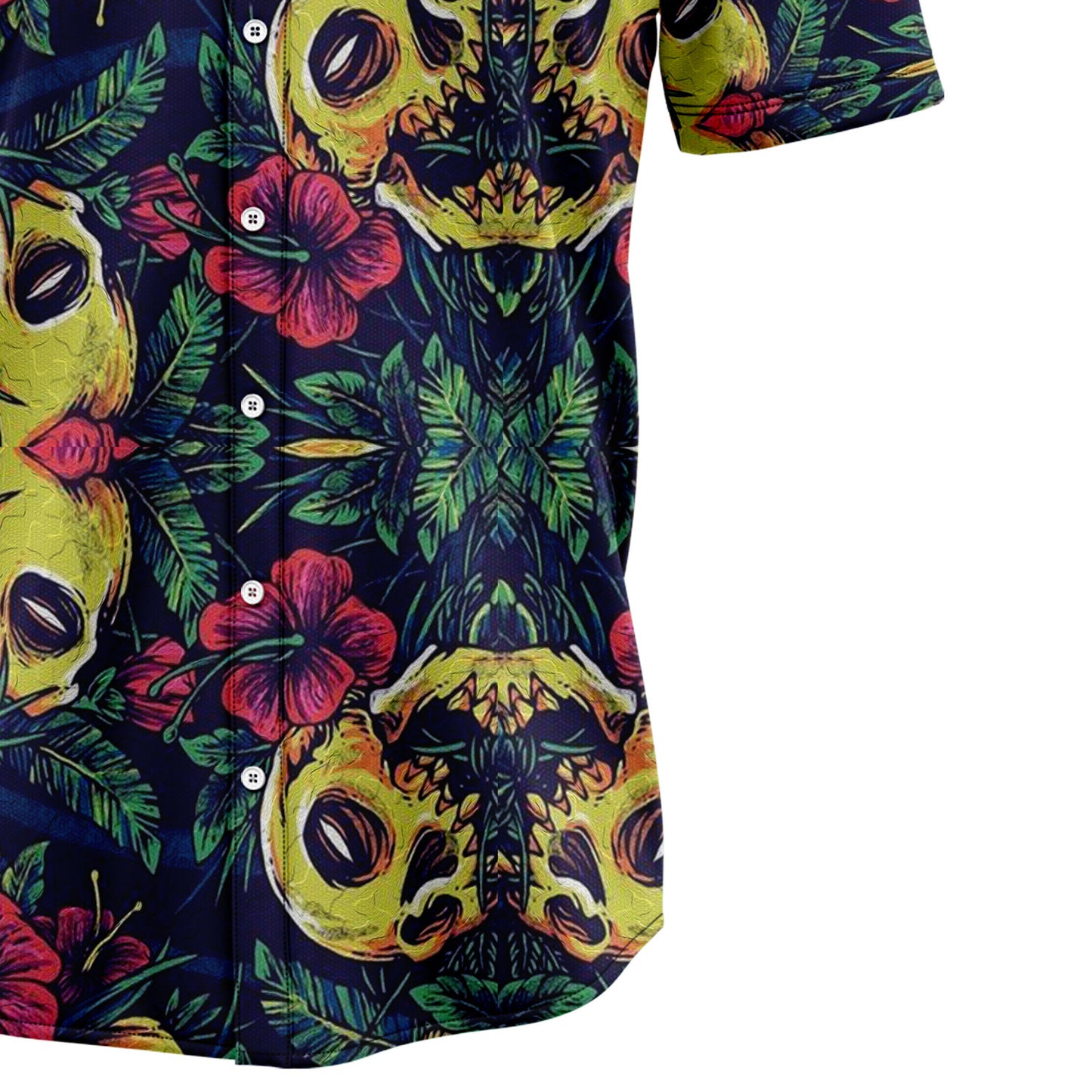 Skull Floral T1108 Hawaiian Shirt