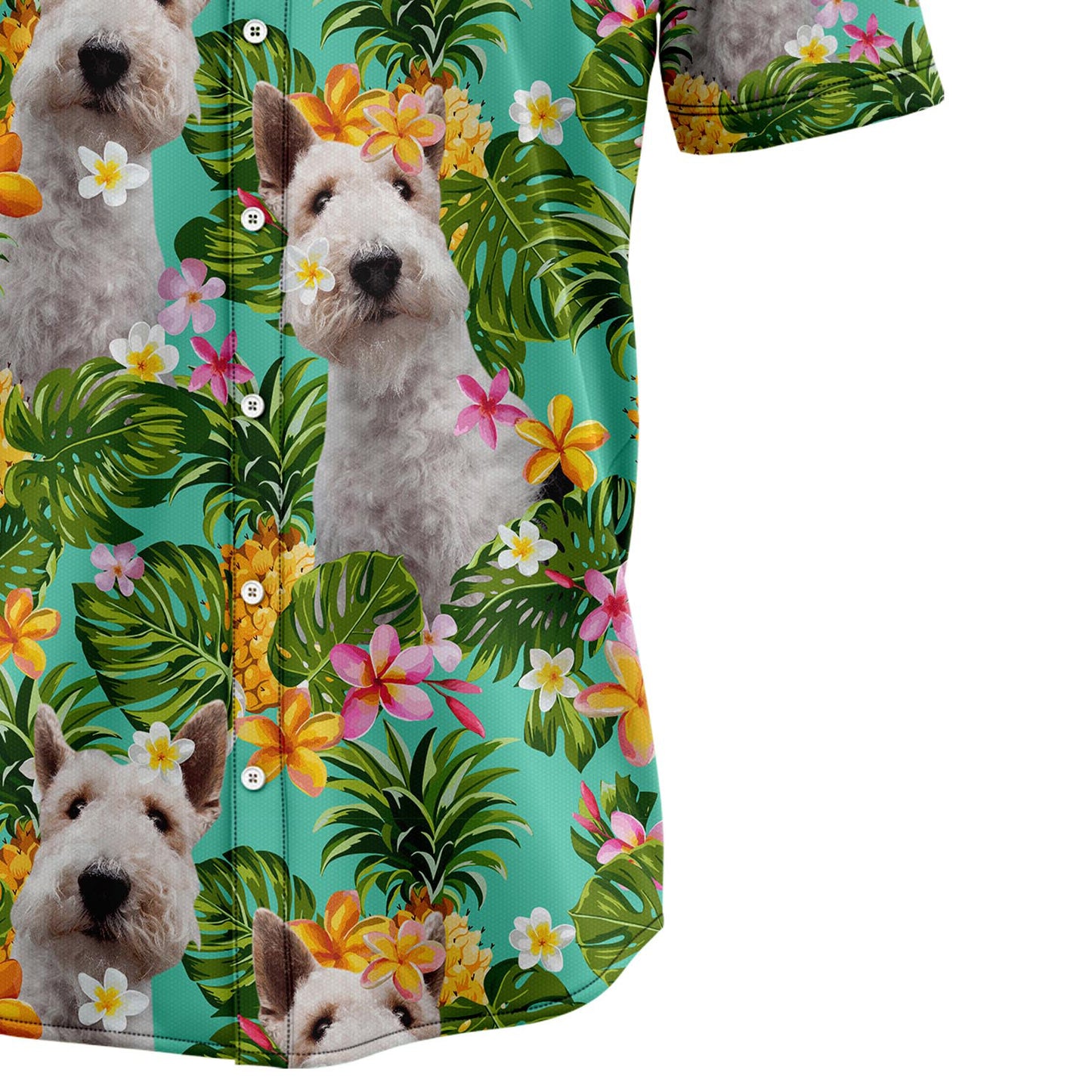 Tropical Pineapple Wire Fox Terrier H137062 Hawaiian Shirt