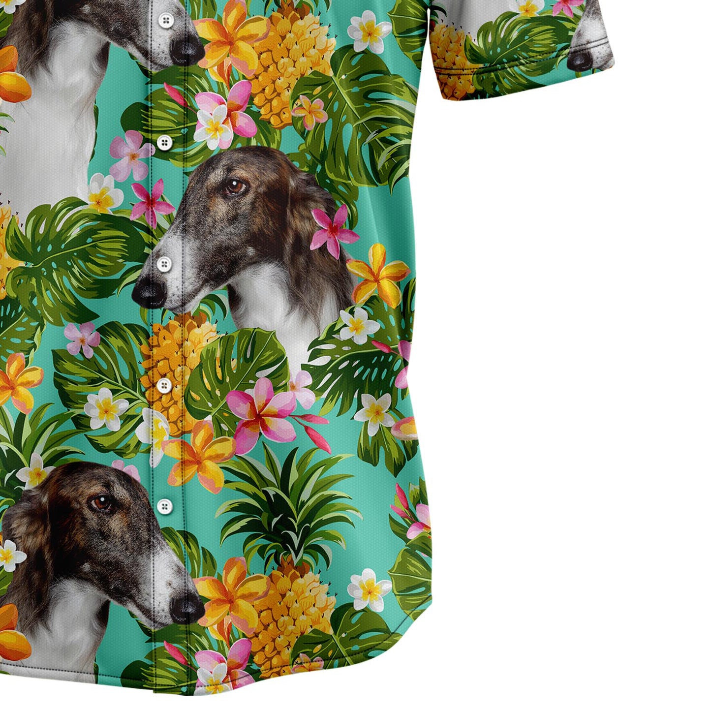 Tropical Pineapple Borzoi H137067 Hawaiian Shirt