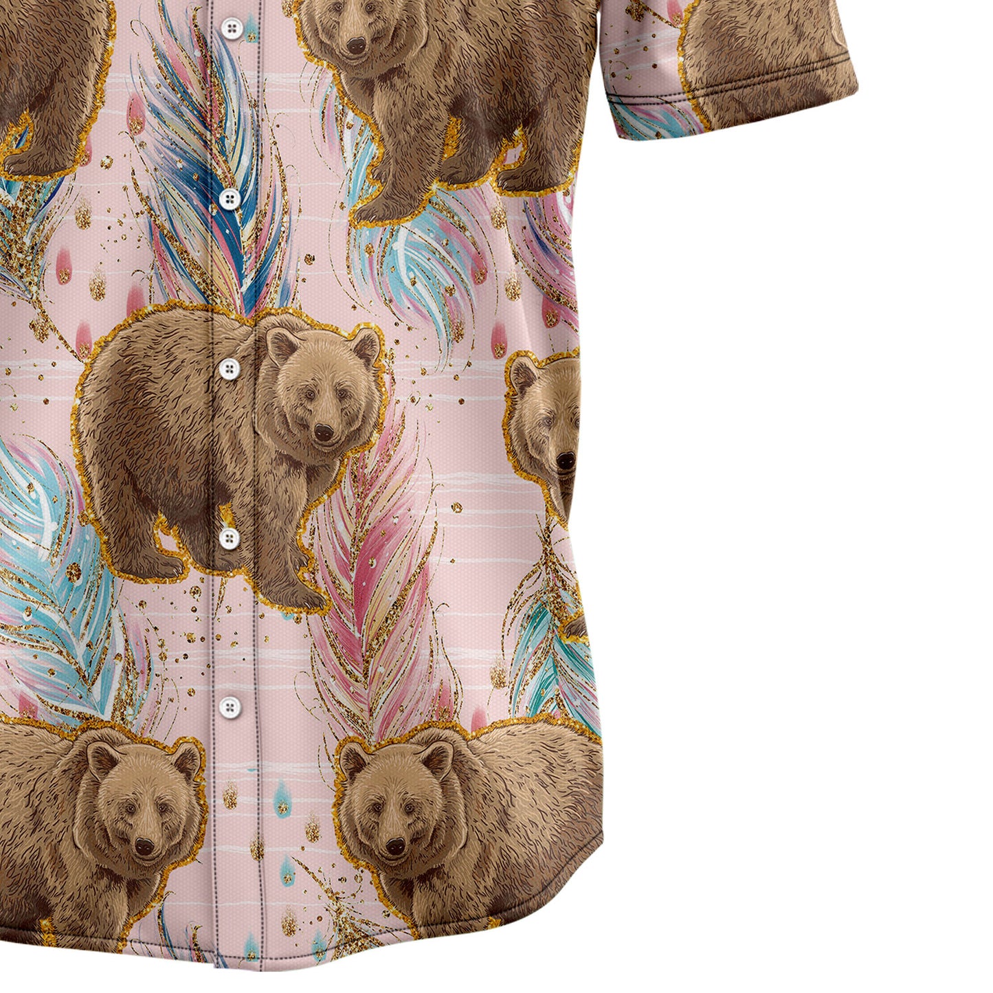 Bear Boho Feather H5804 Hawaiian Shirt
