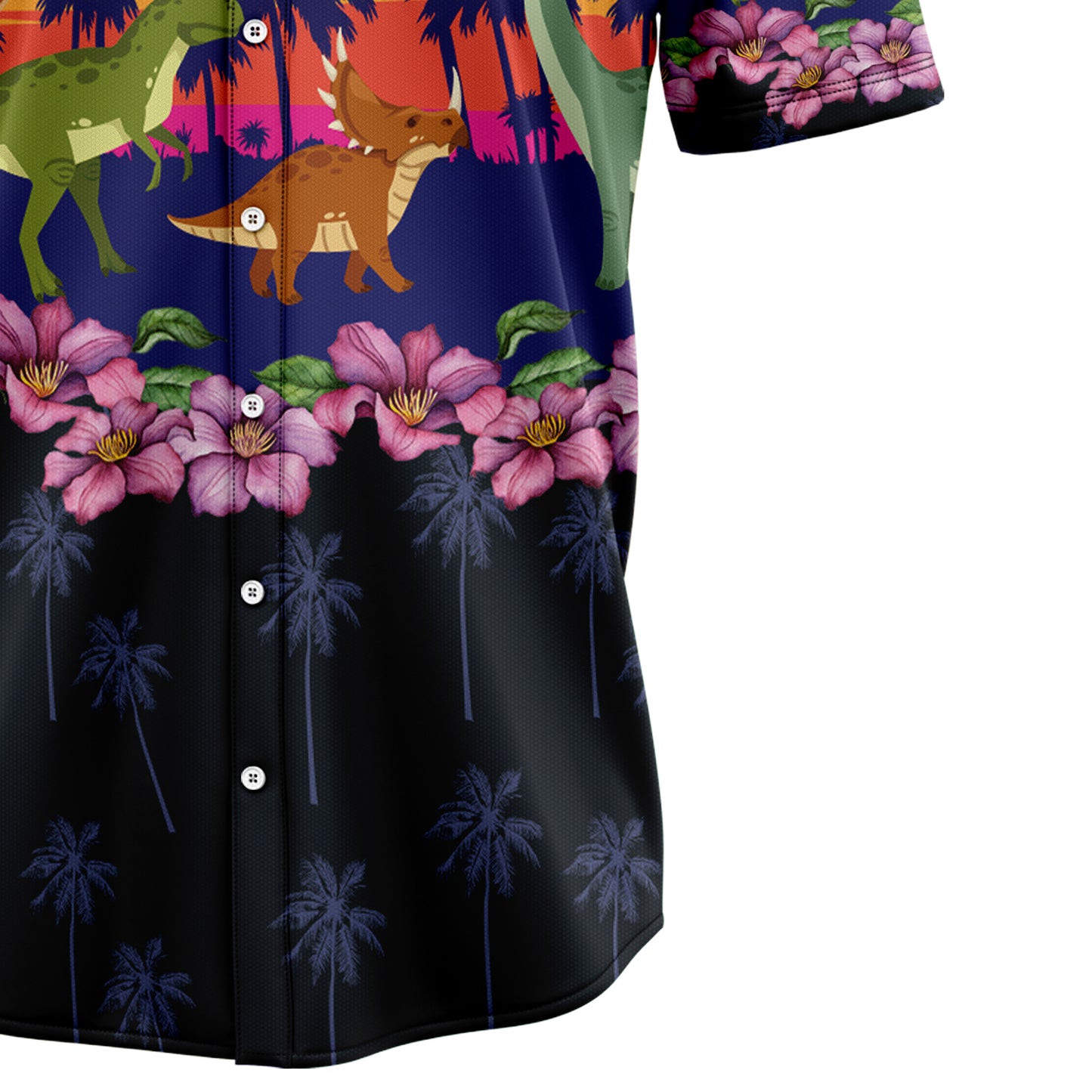 Dinosaur Border Chest G5714 Hawaiian Shirt