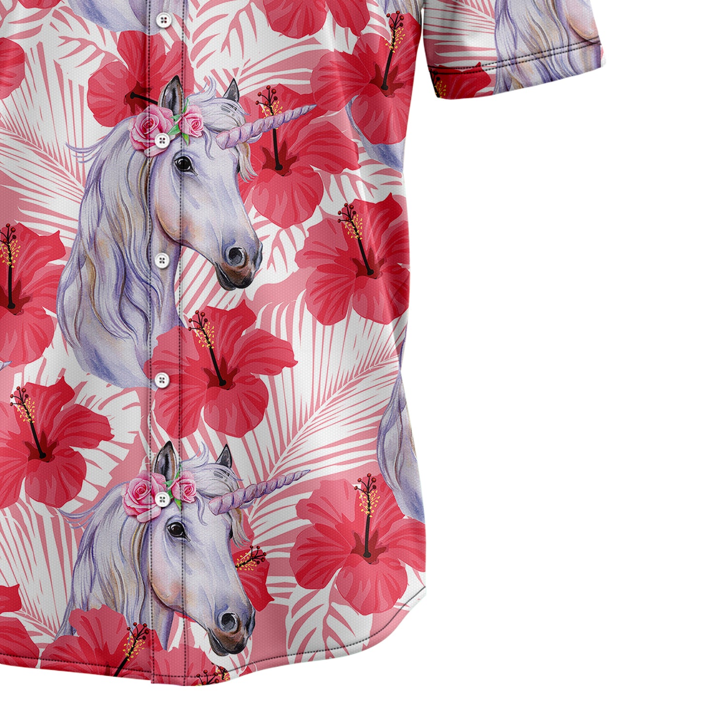 Unicorn Tropical Flowers Hibiscus H137047 Hawaiian Shirt