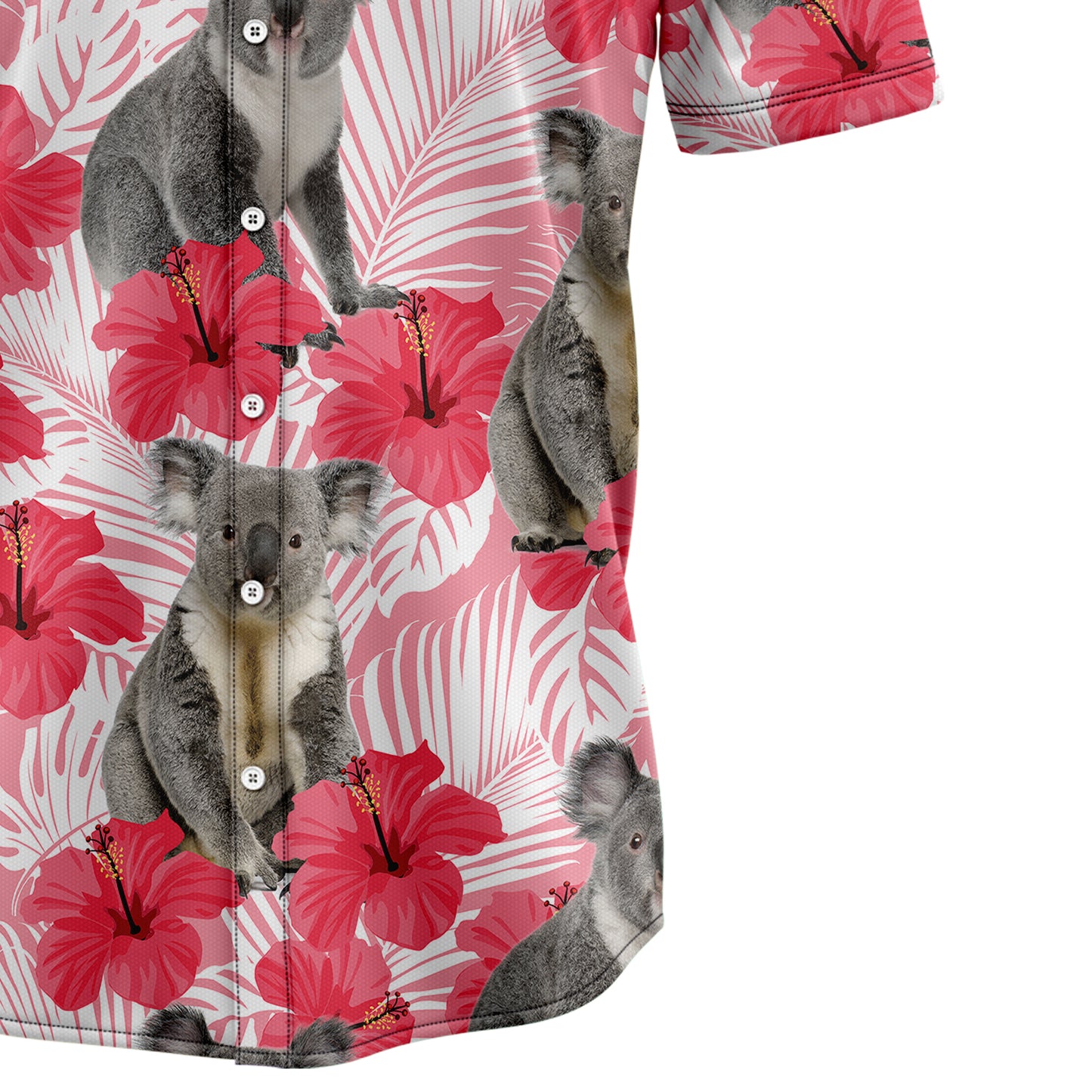 Koala Tropical Flowers Hibiscus H137055 Hawaiian Shirt