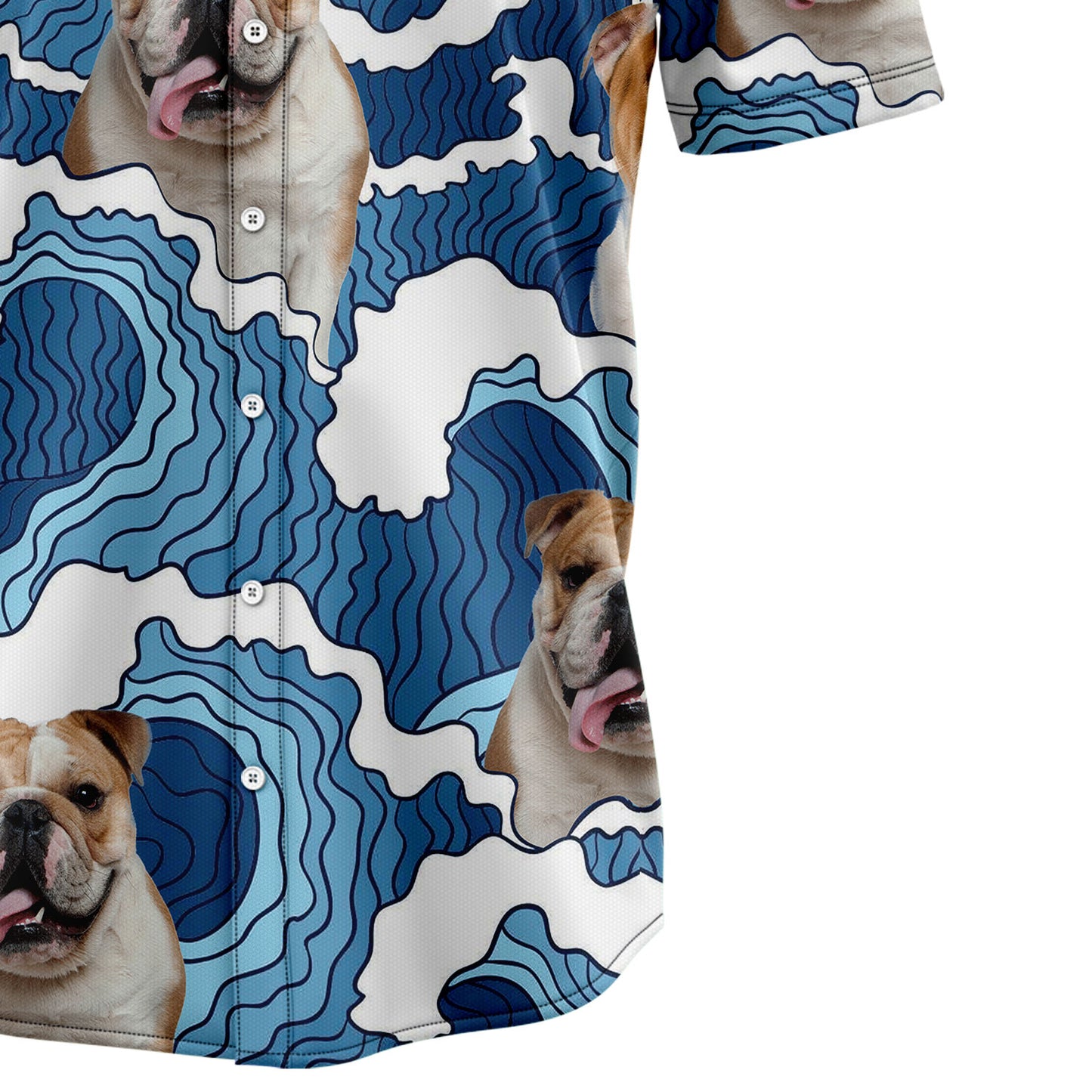Bulldog Wave H3807 Hawaiian Shirt