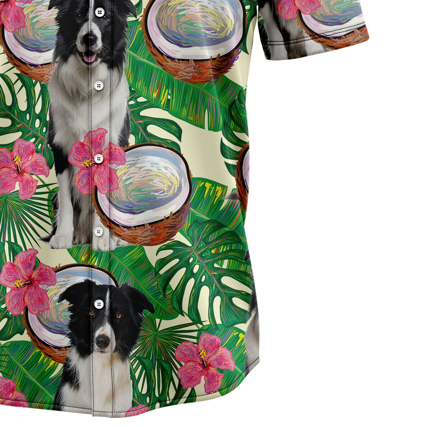 Border Collie Tropical Coconut G5731 Hawaiian Shirt
