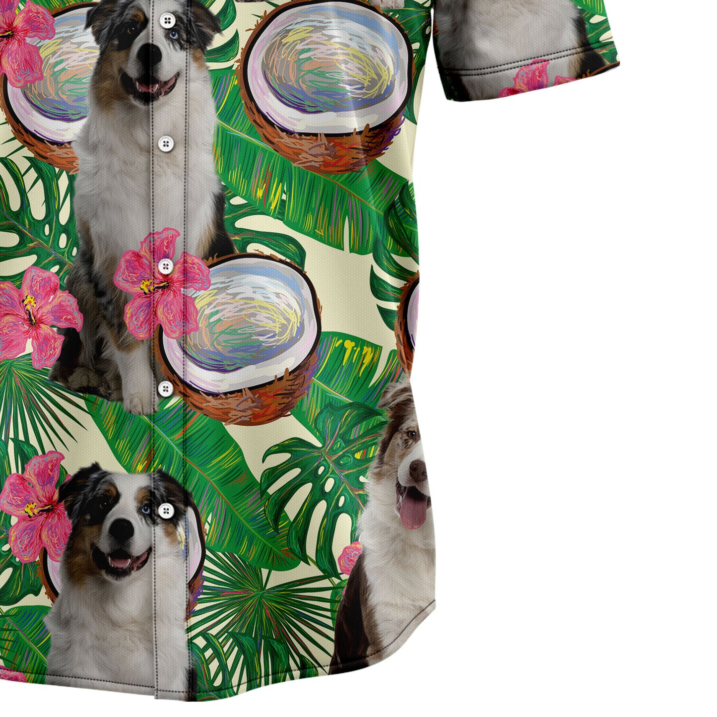 Australian Shepherd Tropical Coconut G5731 Hawaiian Shirt