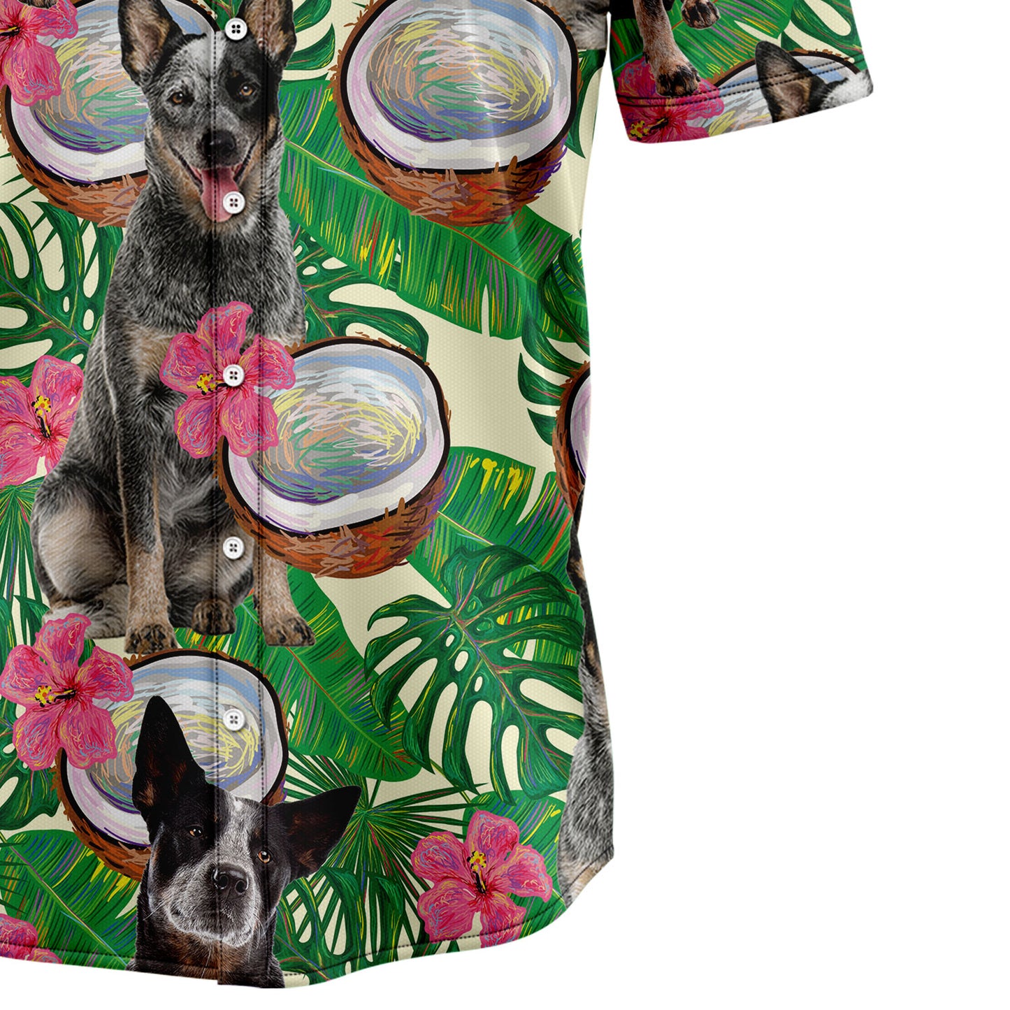 Australian Cattle Dog Tropical Coconut G5731 Hawaiian Shirt