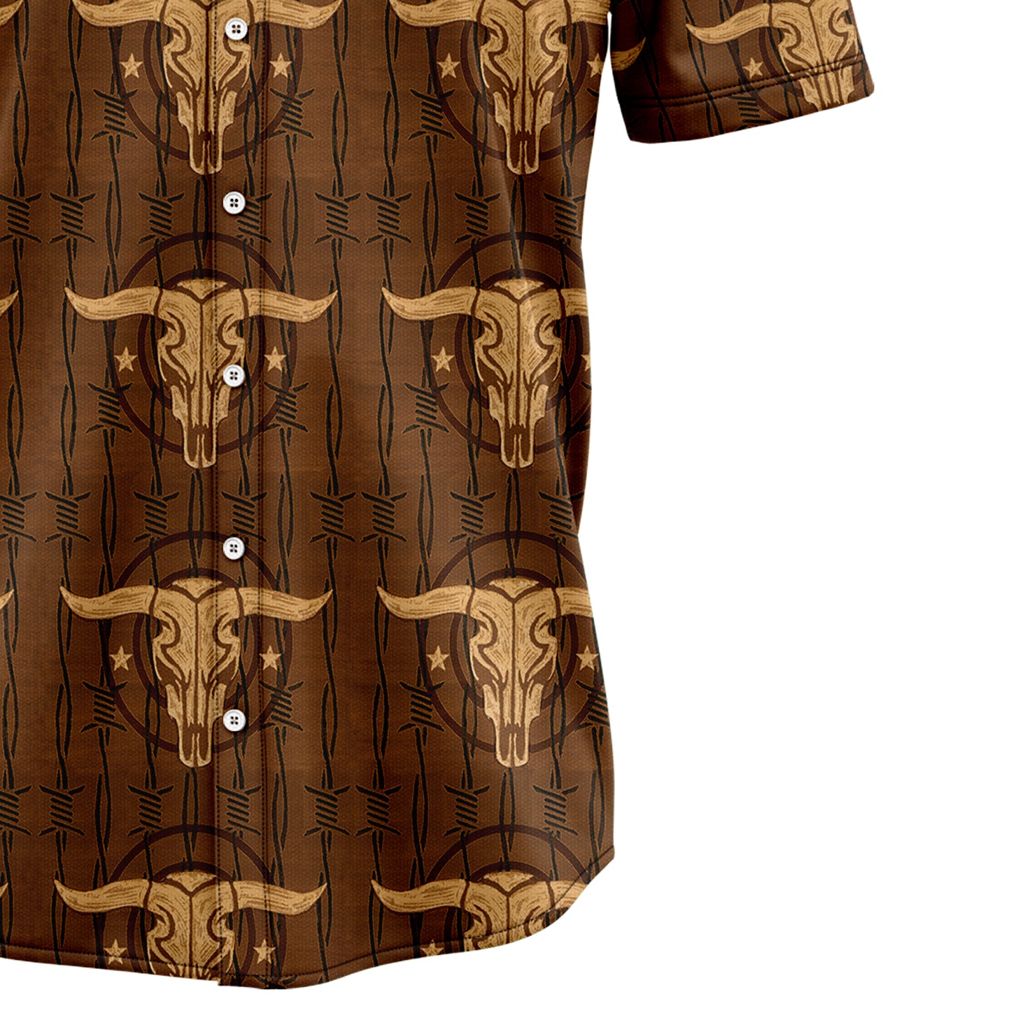 Bull Skull Western Cowboy G5714 Hawaiian Shirt