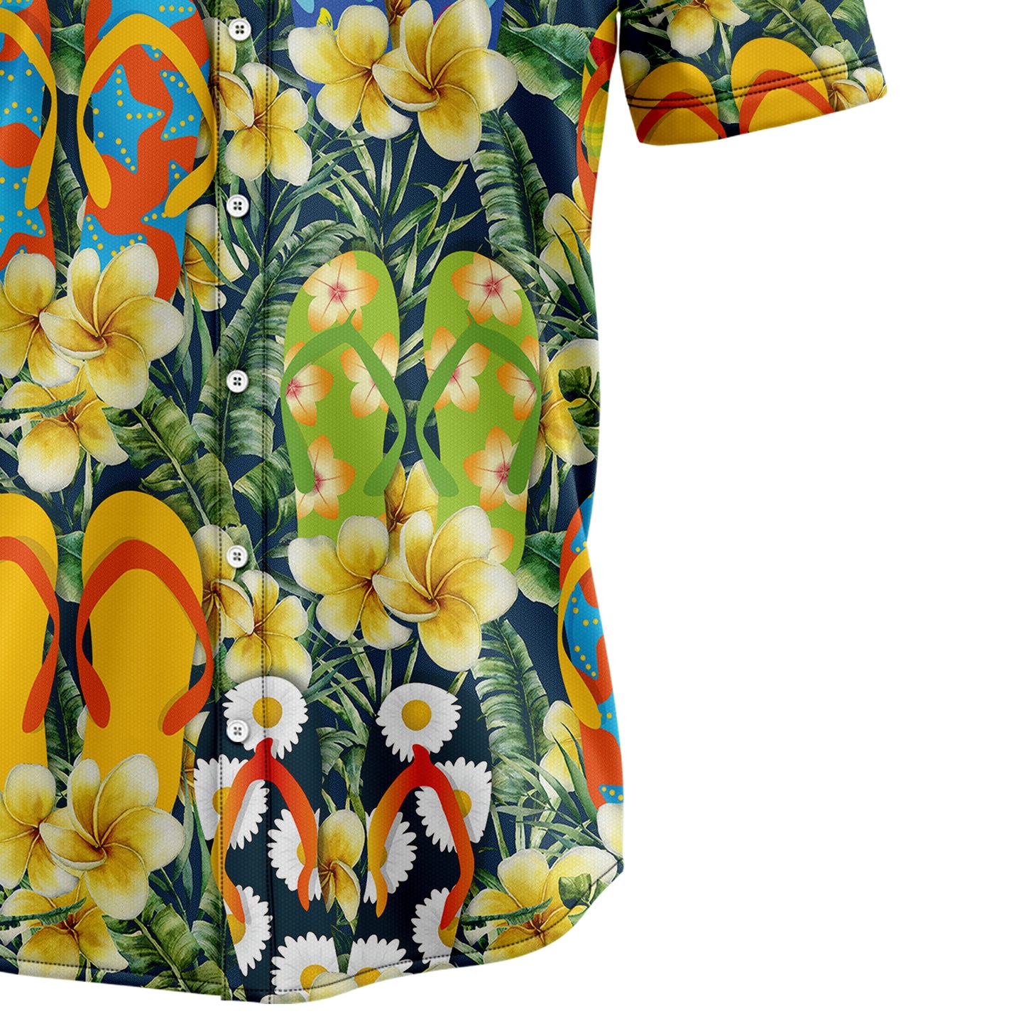 Flip-Flop and Frangipani D1307 Hawaiian Shirt