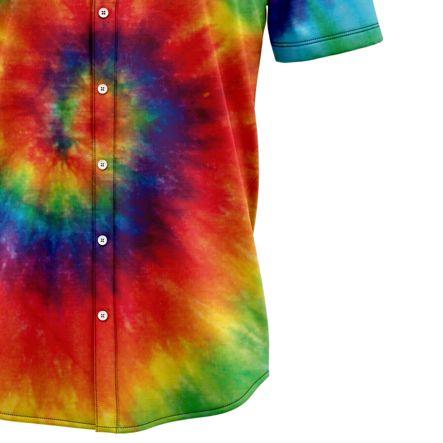 Be Happy Tie Dye H107024 Hawaiian Shirt