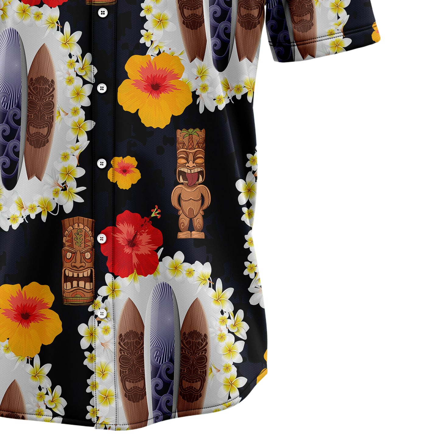 Surfboard Tiki Pattern T1307 Hawaiian Shirt