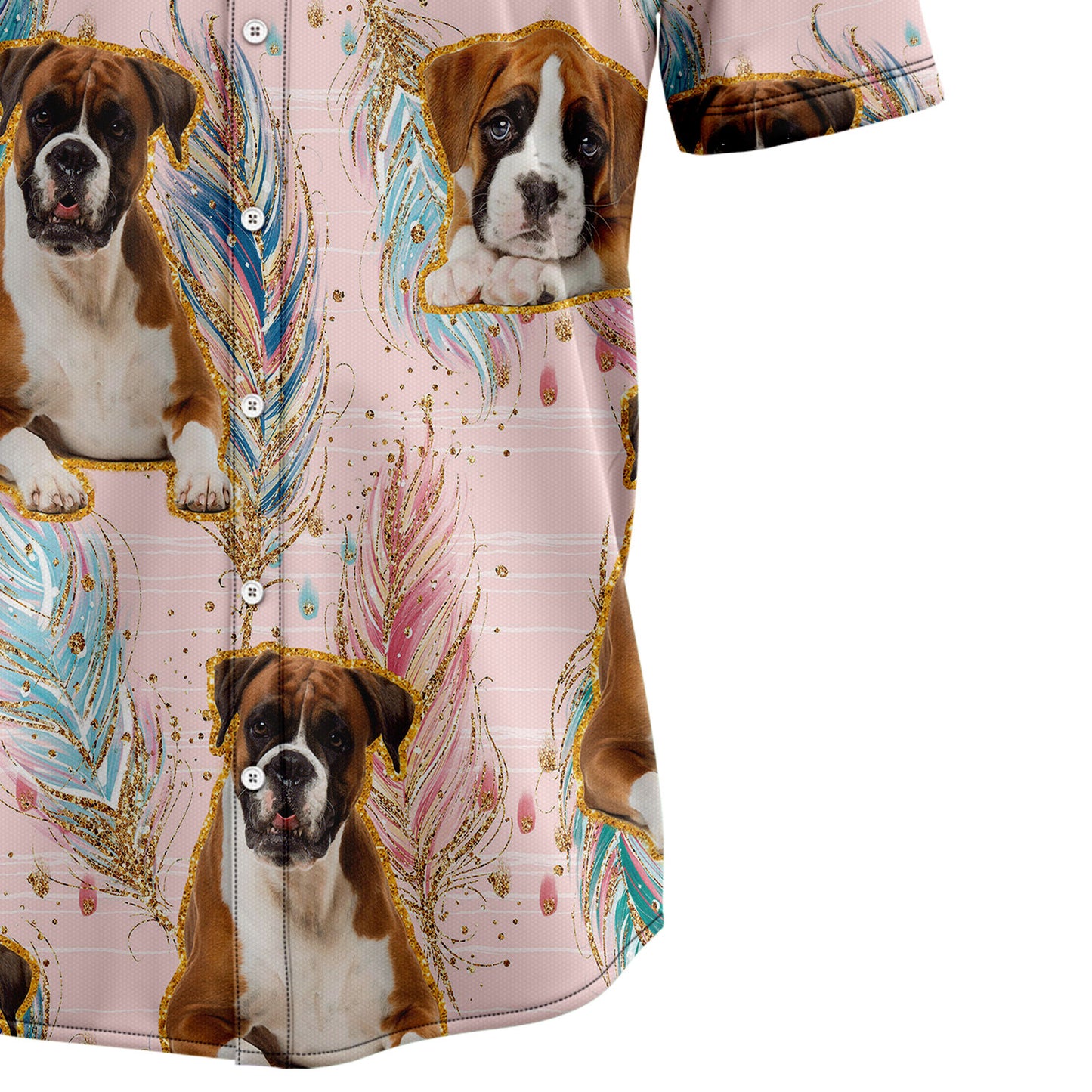 Boxer Boho Feather H30703 Hawaiian Shirt