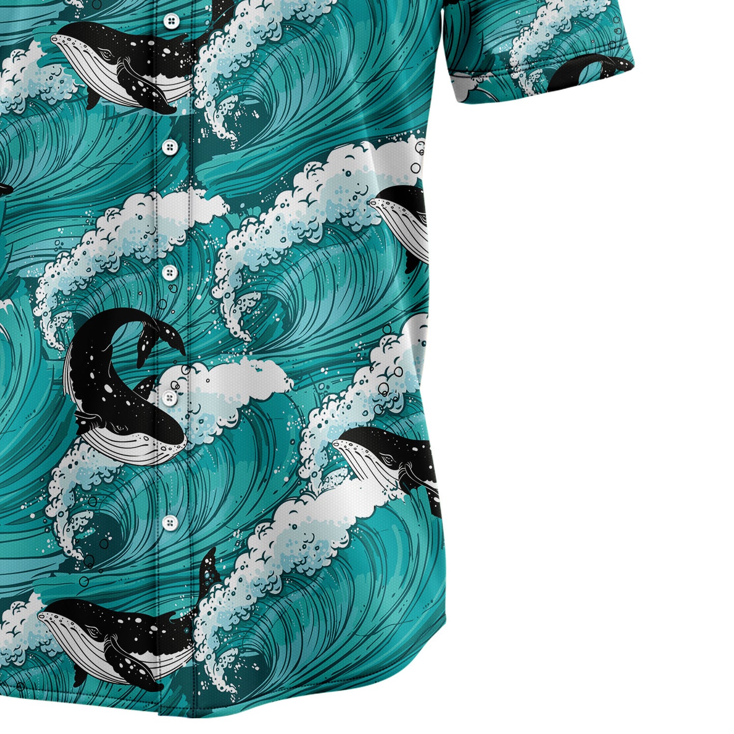 Whale Sea Waves G5730 Hawaiian Shirt