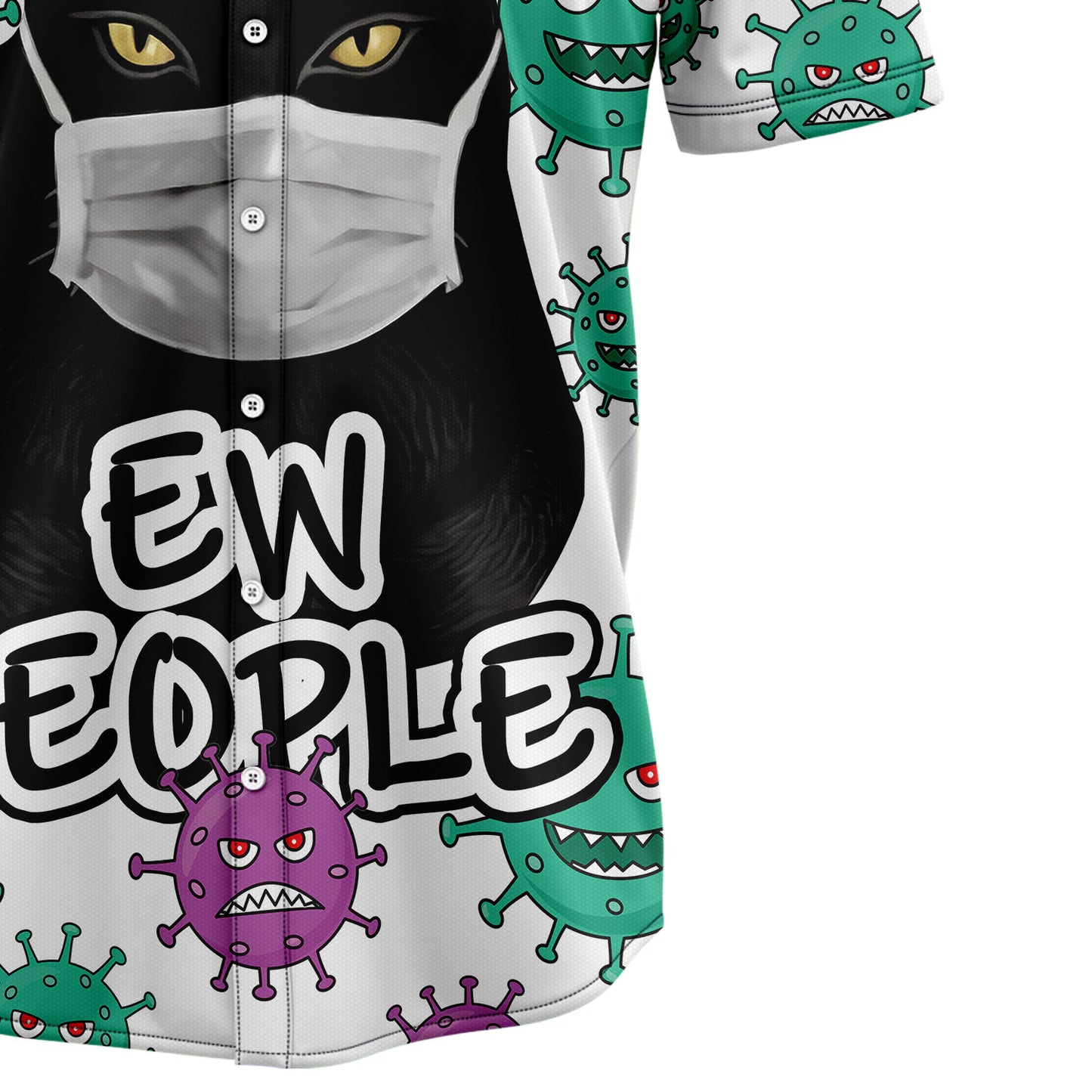Black Cat Ew People H27737 Hawaiian Shirt