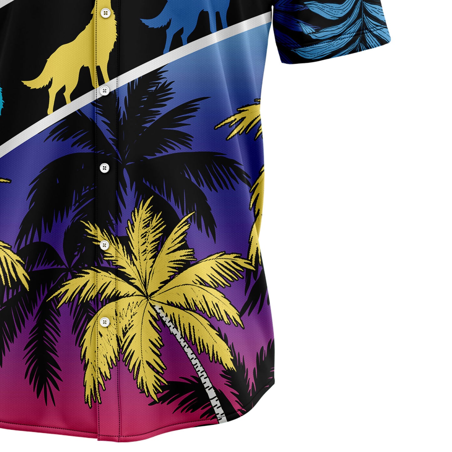 Vacation Tropical Coconut Palm Wolf H29711 Hawaiian Shirt