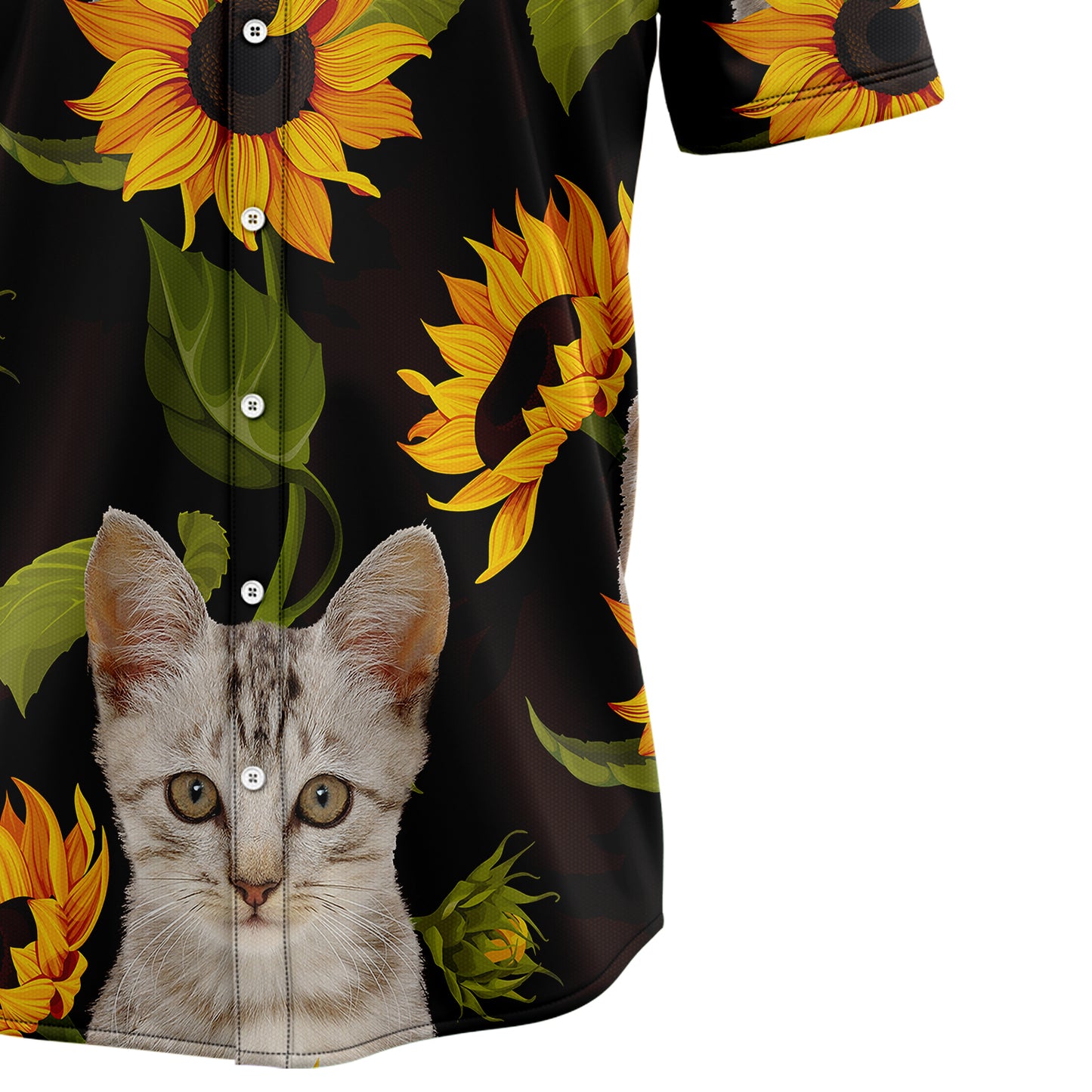 Cat Sunflower T1307 Hawaiian Shirt