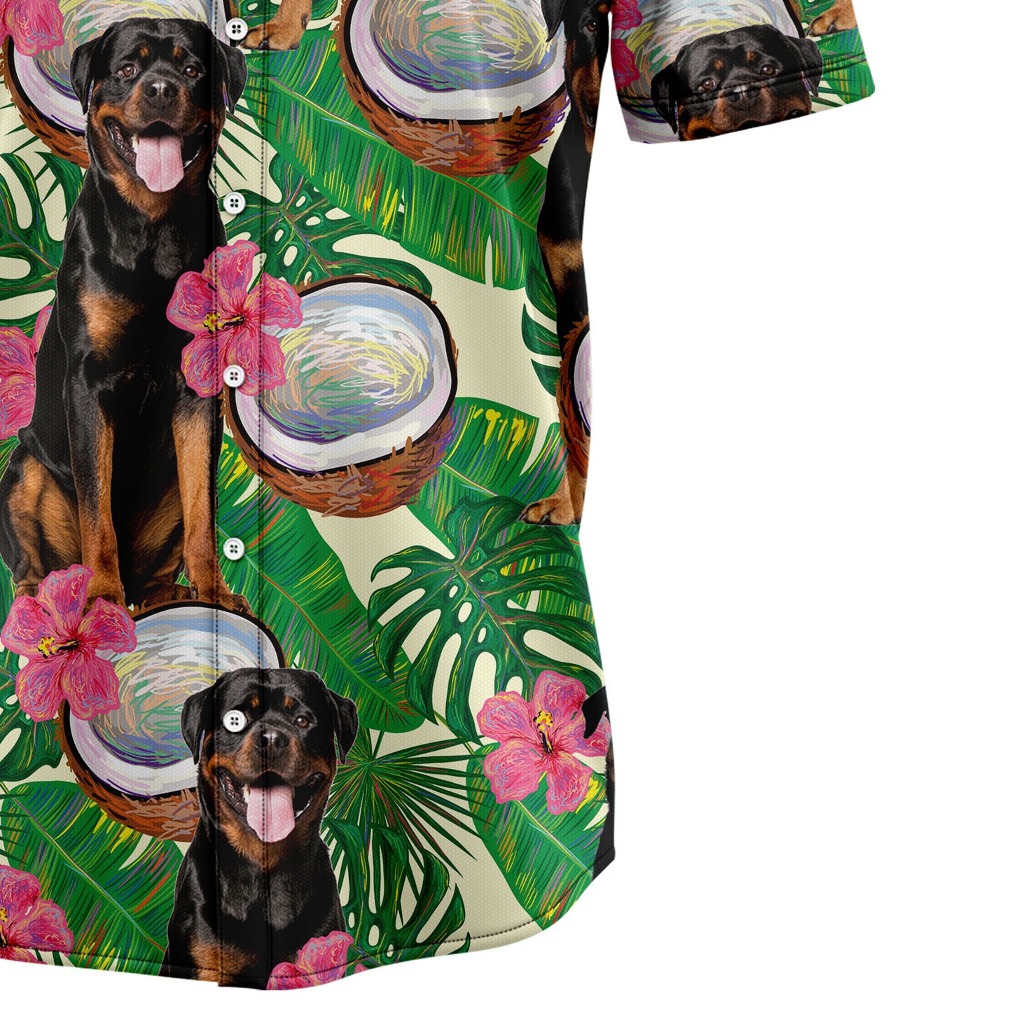 Rottweiler Tropical Coconut G5729 Hawaiian Shirt