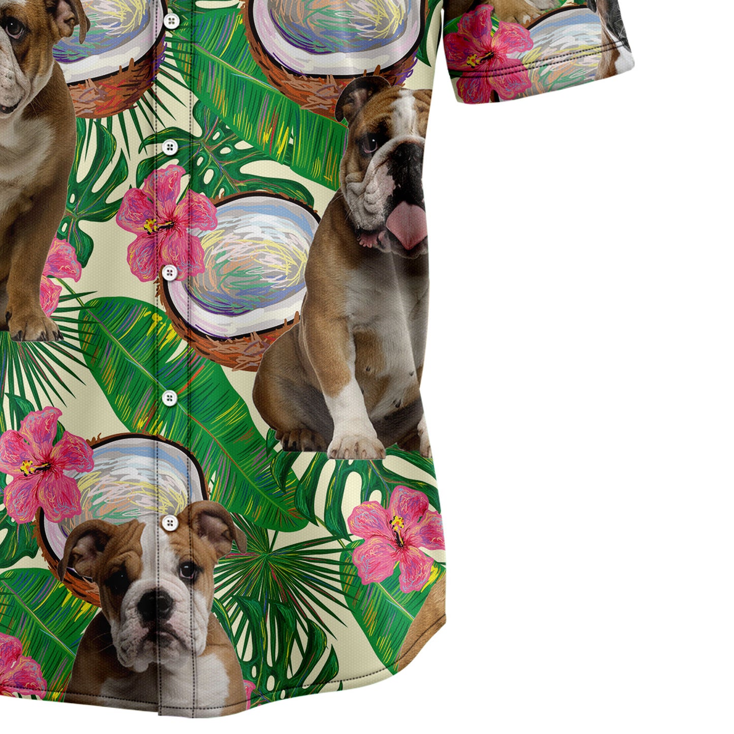Bulldog Tropical Coconut G5729 Hawaiian Shirt