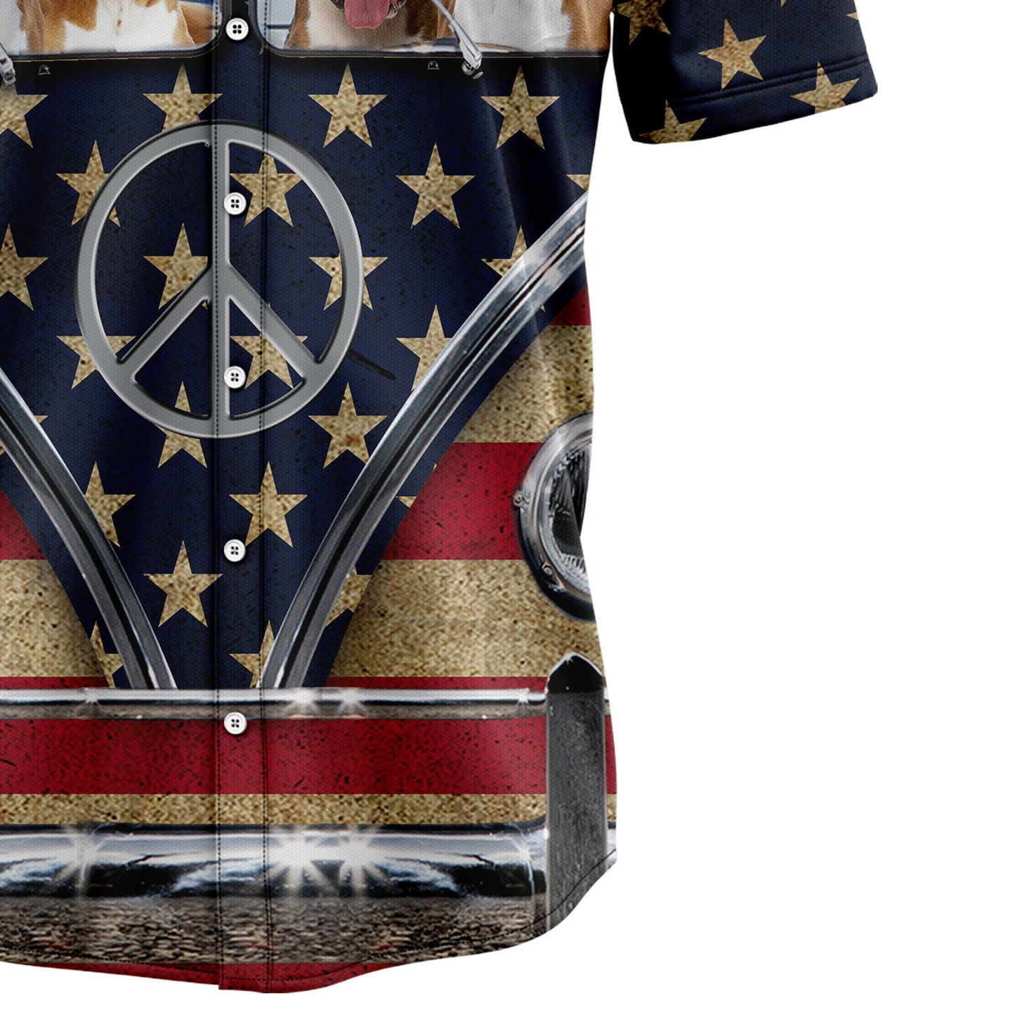 Boxer Flag Hippie Bus G5729 Hawaiian Shirt