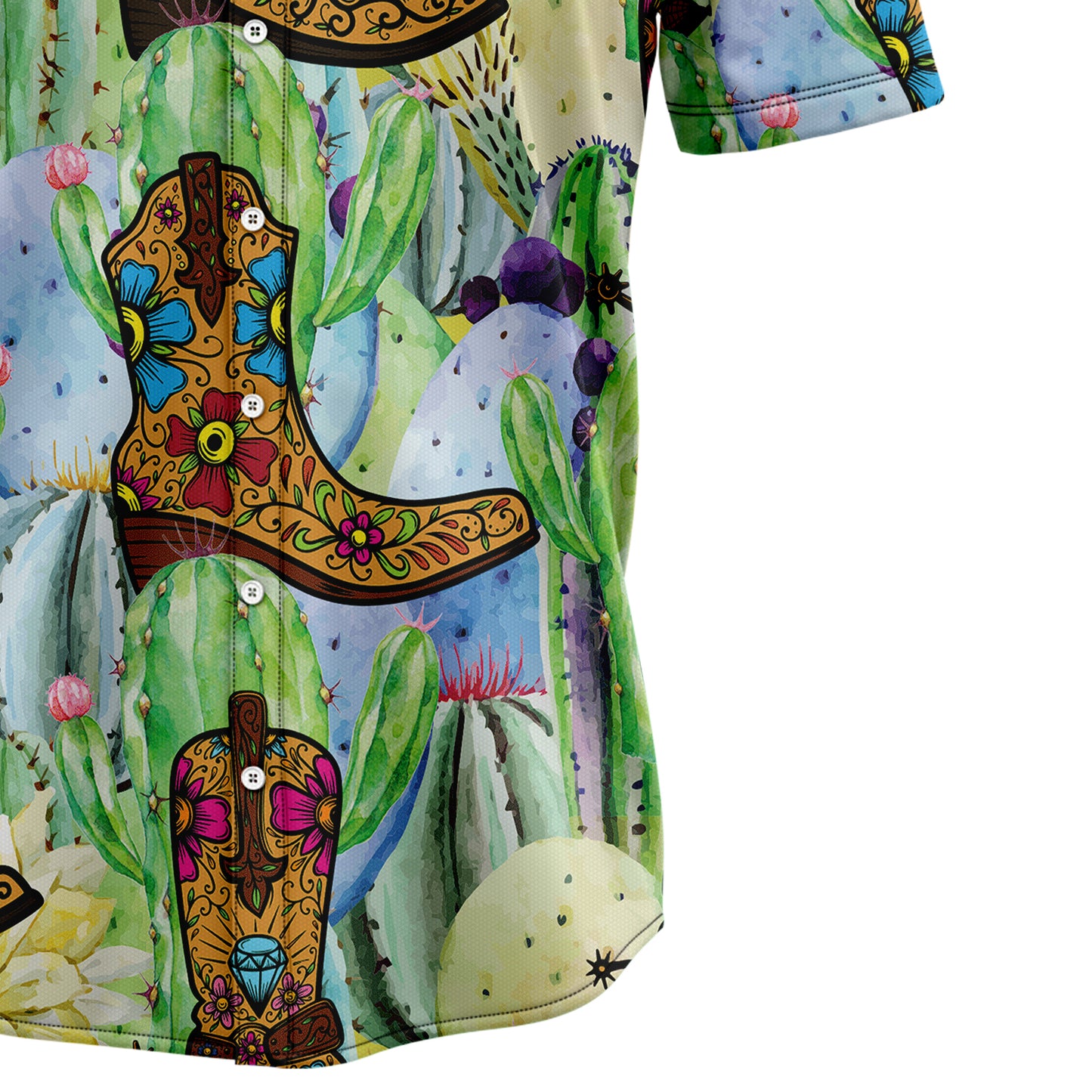 Cowboy and Cactus D1007 Hawaiian Shirt