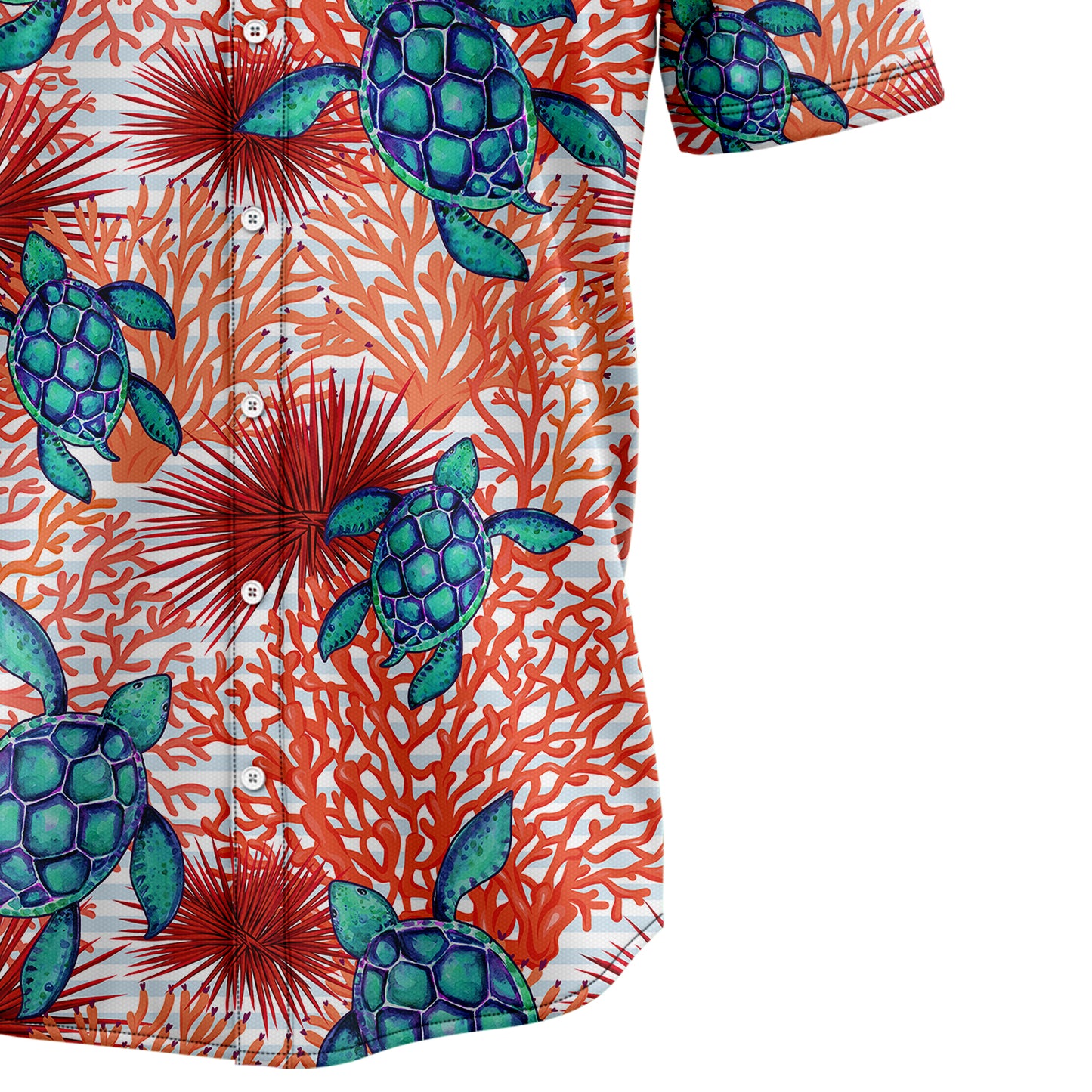 Turtle Coral T1007 Hawaiian Shirt