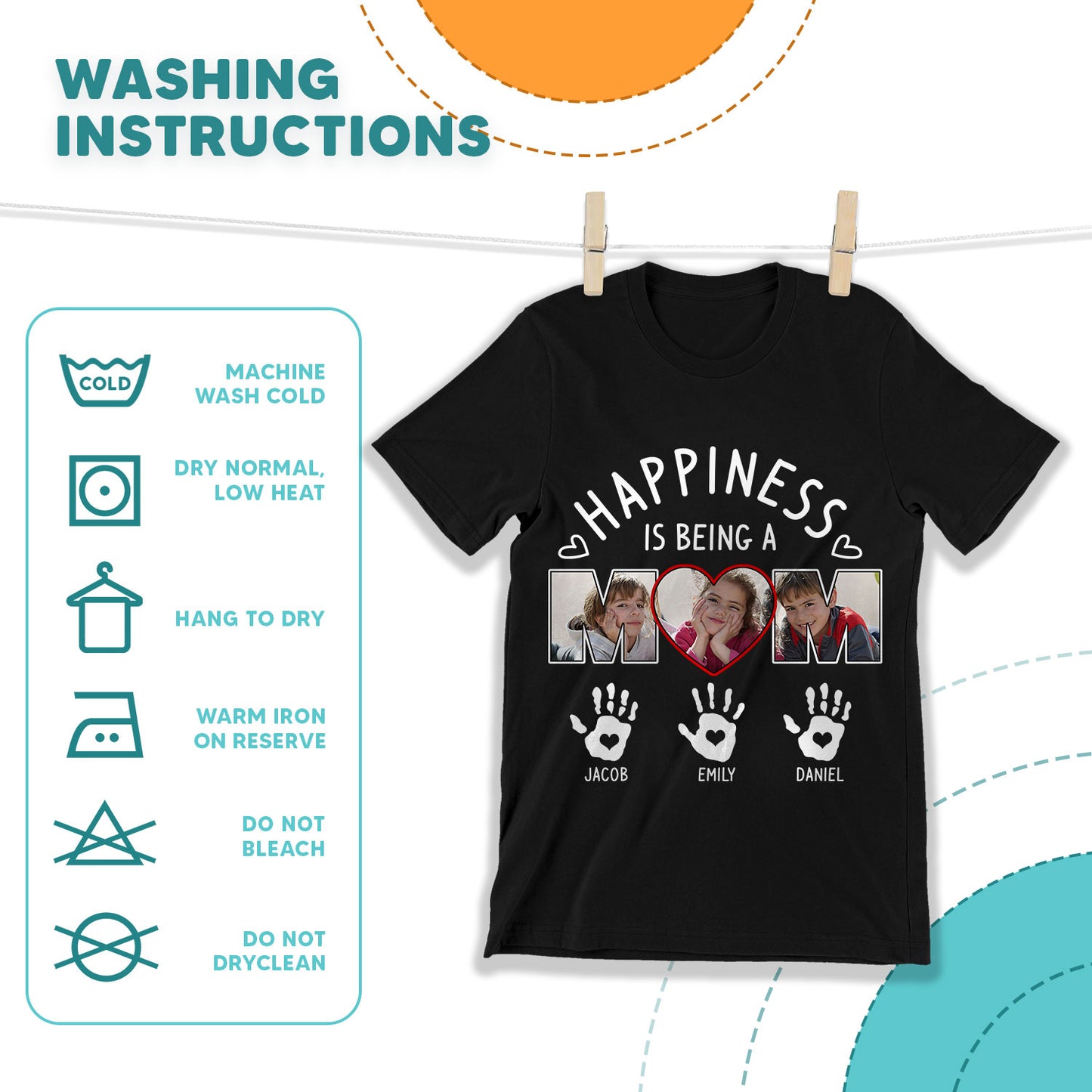 Happiness is being a MOM Personalized Tshirt