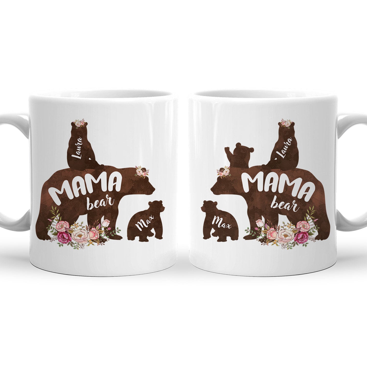 Custom Mama Bear Mug with Personalized Images