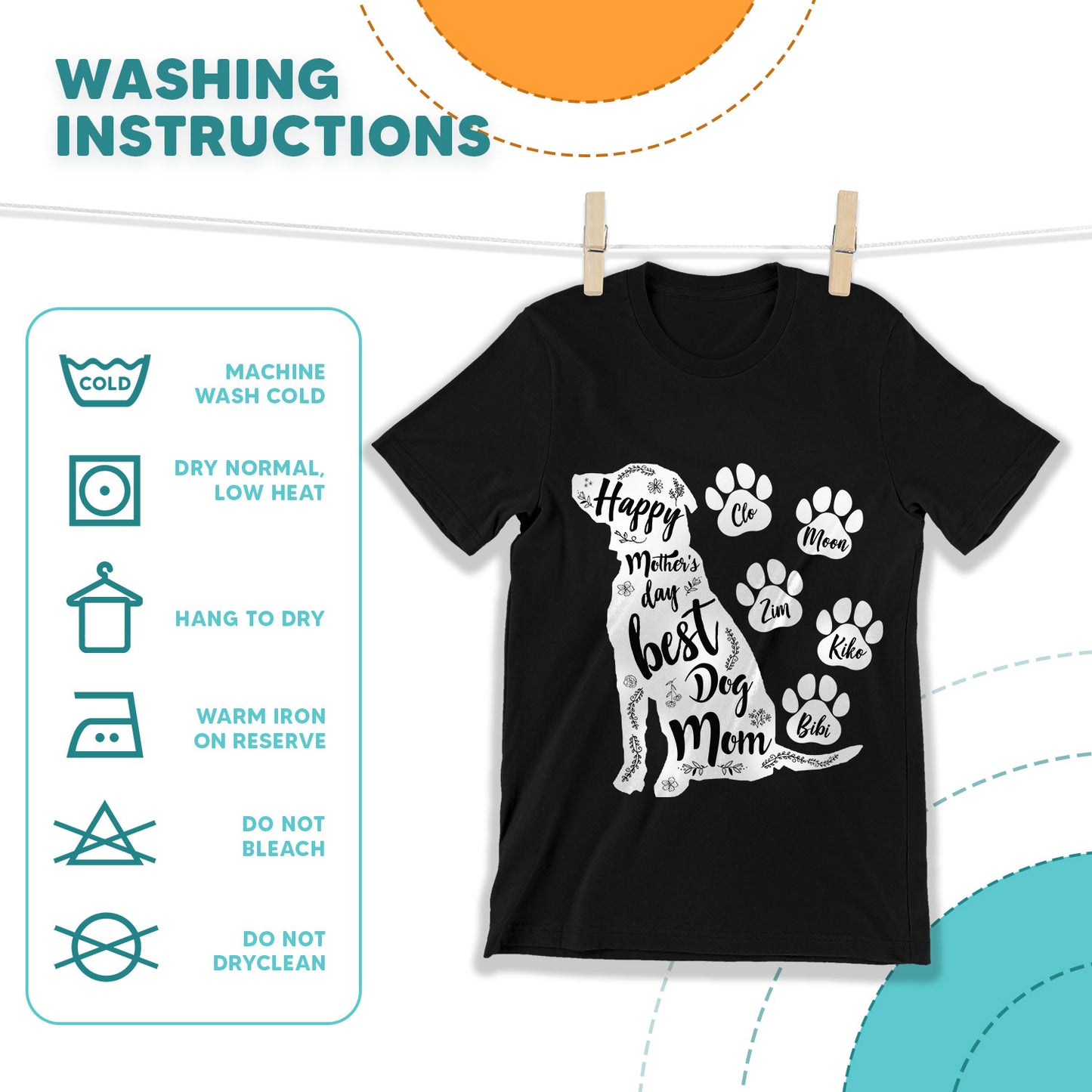 Happy Mother's Day Best Dog Mom Personalized Tshirt