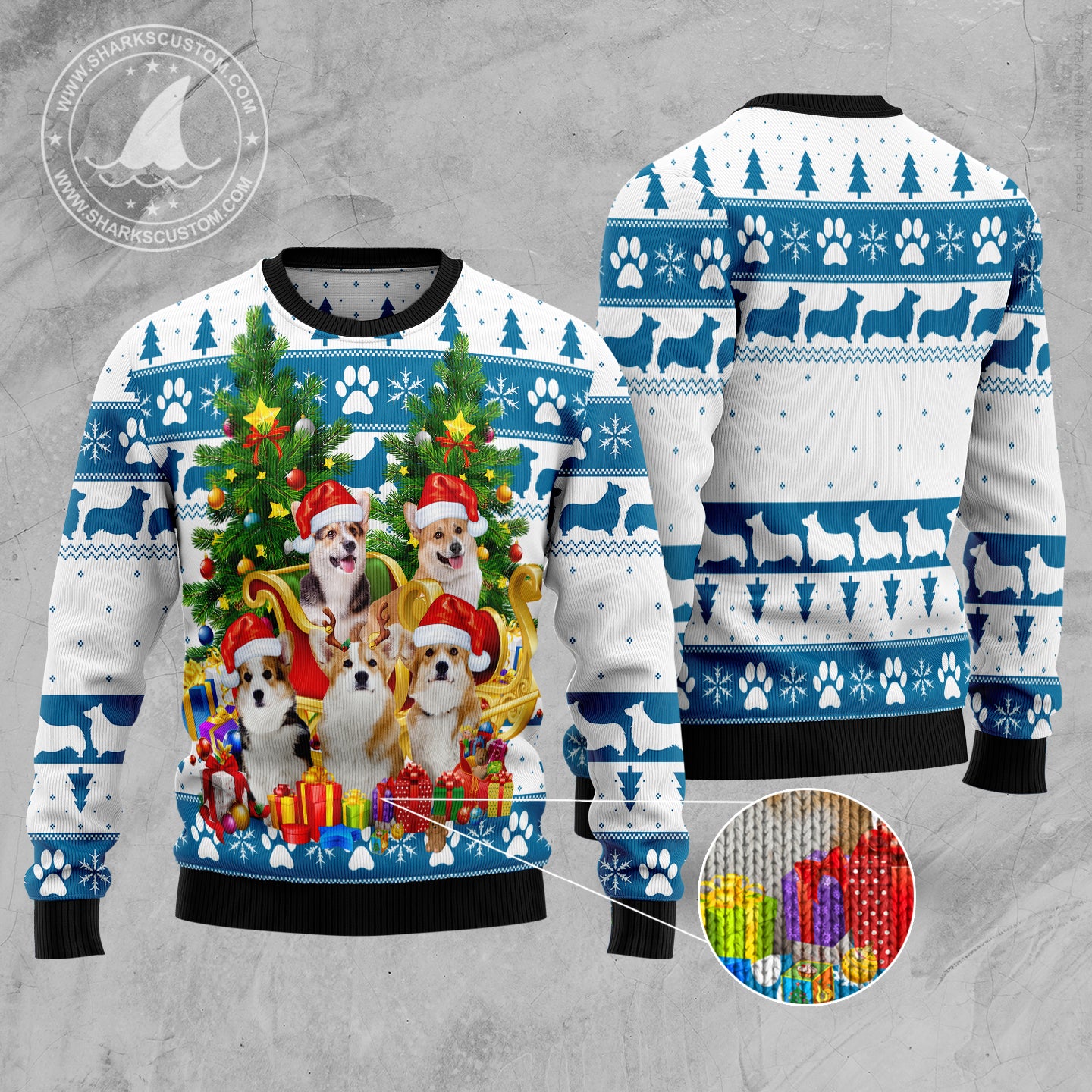 Pembroke Welsh Corgi Greeting TG51027 Ugly Christmas Sweater