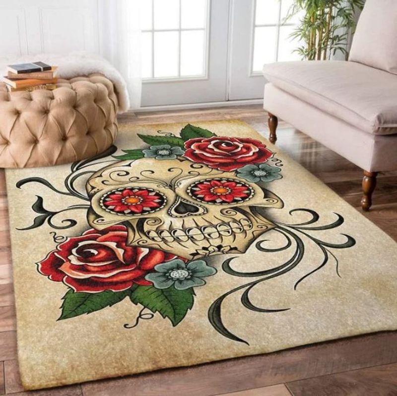 Sugar Skull Art Rectangle Rug 26