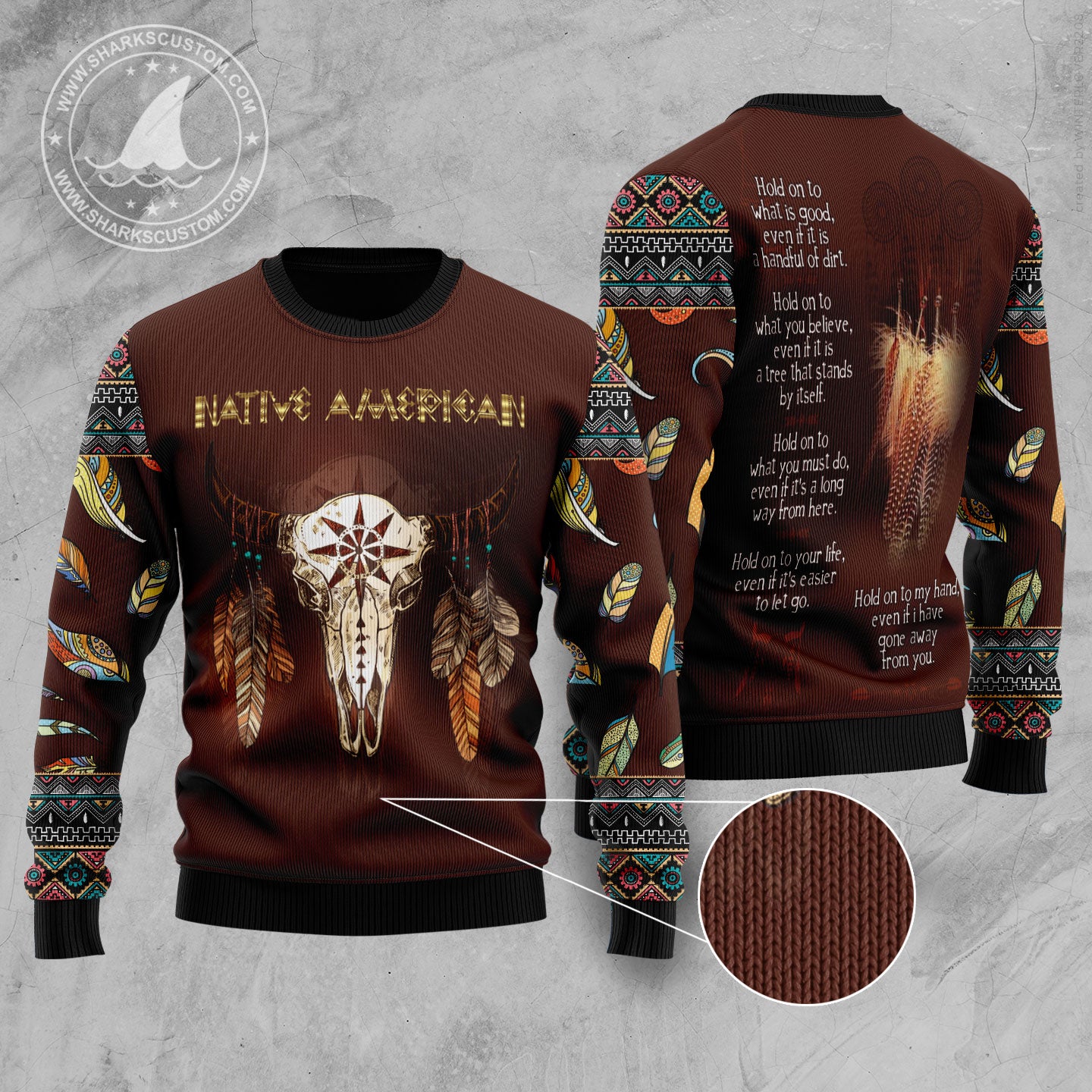 Native Skull TY2011 Ugly Christmas Sweater