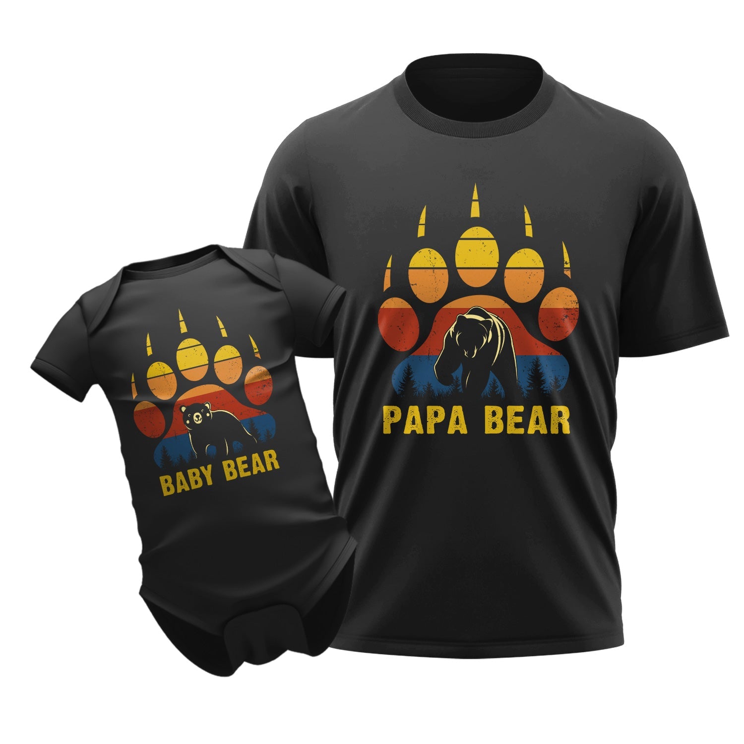 Papa Bear Shirt - Gift for Dad Fathers Day Gift Dad T-Shirt | BackyardPeaks District Unisex Shirt / Red / M