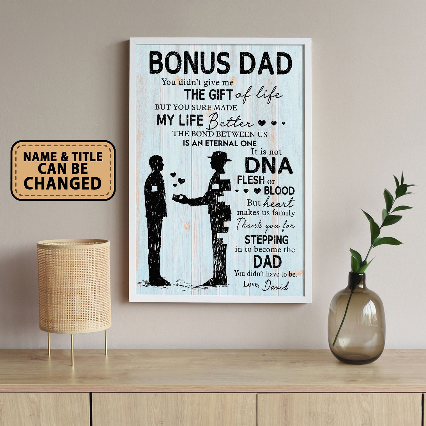 You Didn't Give Me The Gift Of Life Father And Son Personalized Poster
