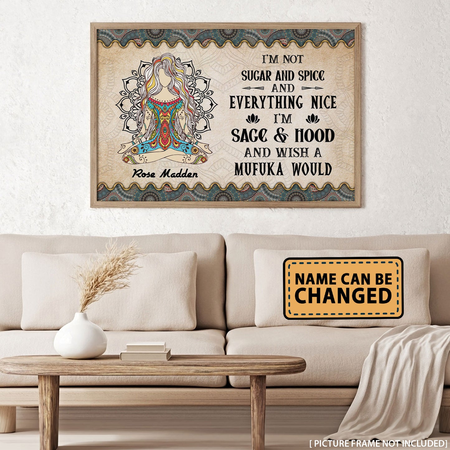 Yoga I Am Not Sugar And Spice Personalizedwitch Poster