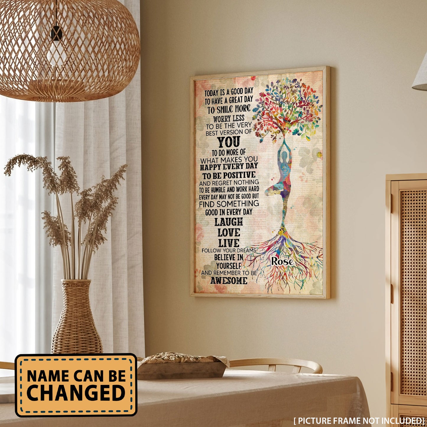 Yoga Today Is A Good Day Personalizedwitch Vertical Poster