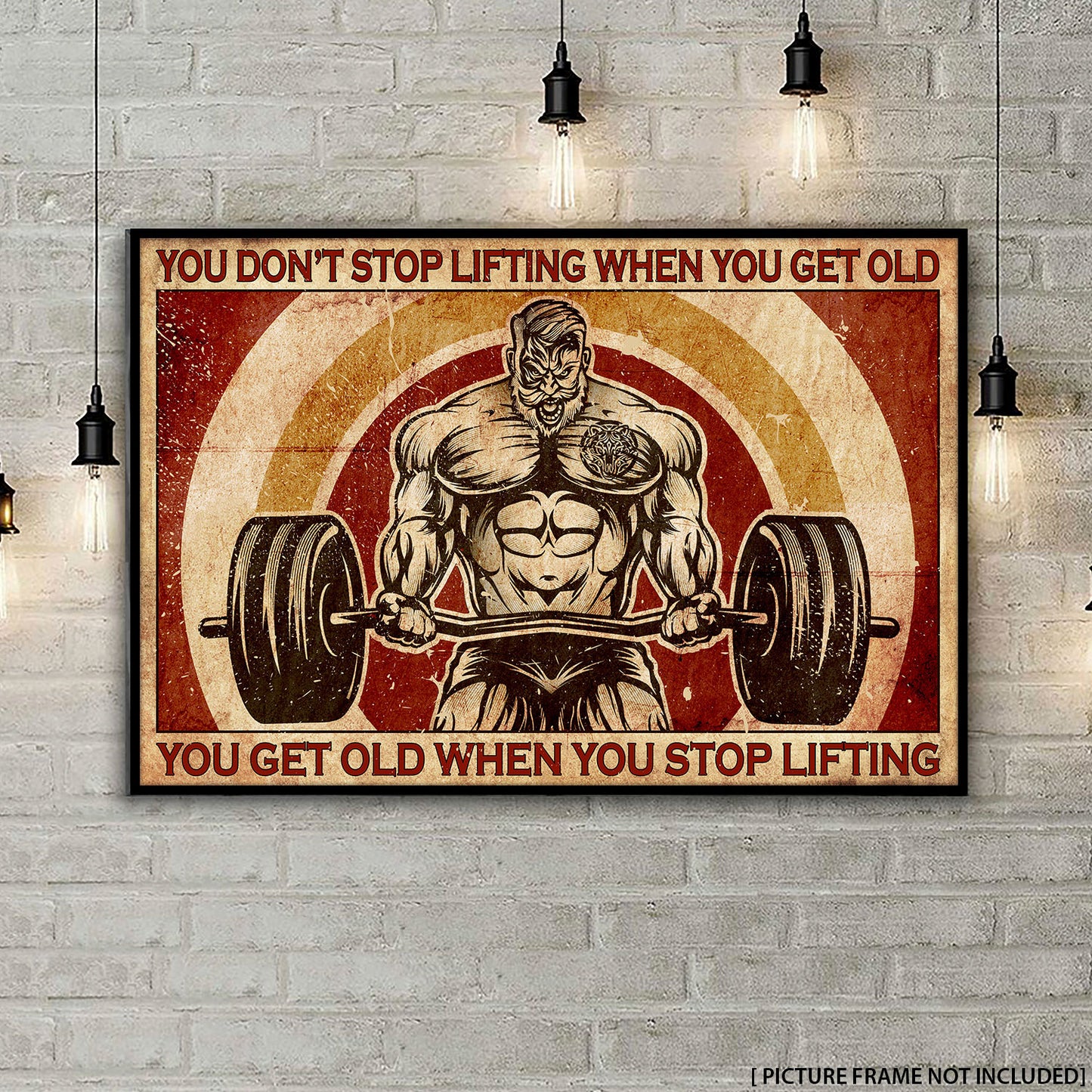 Gym You Don't Stop Lifting Personalizedwitch Horizontal Poster