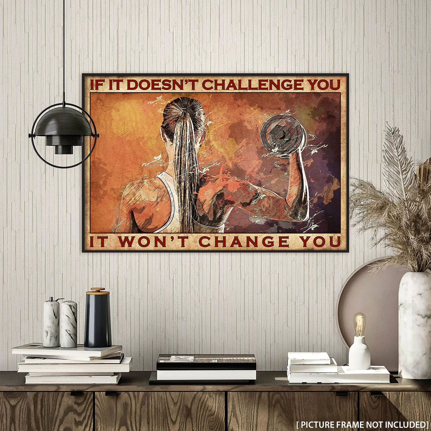 Gym If It Doesn't Challenge You Personalizedwitch Poster