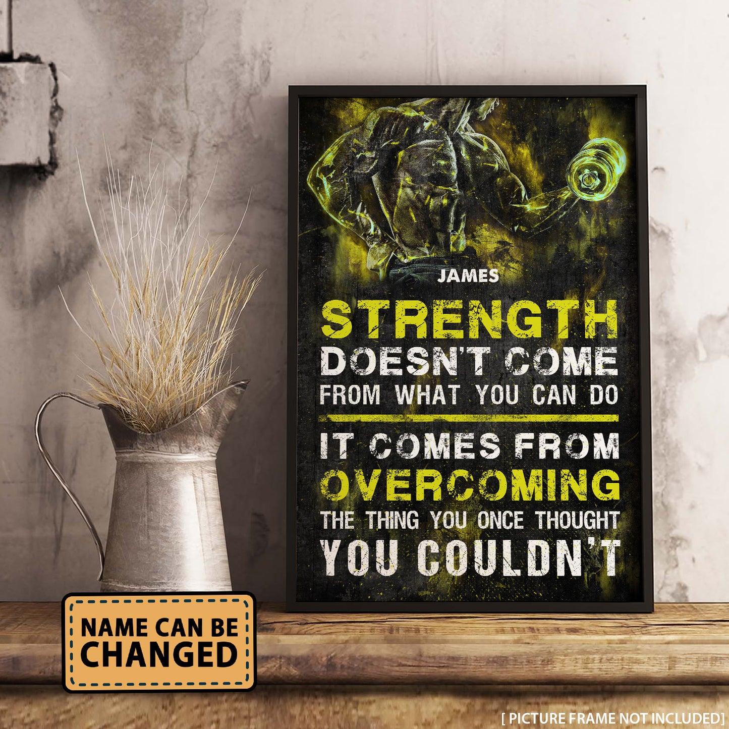 Strength Doesn't Come Personalizedwitch Vertical Poster