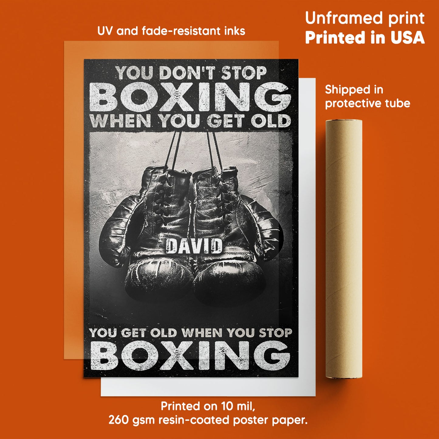 Boxing You Don't Stop Boxing Personalized Poster
