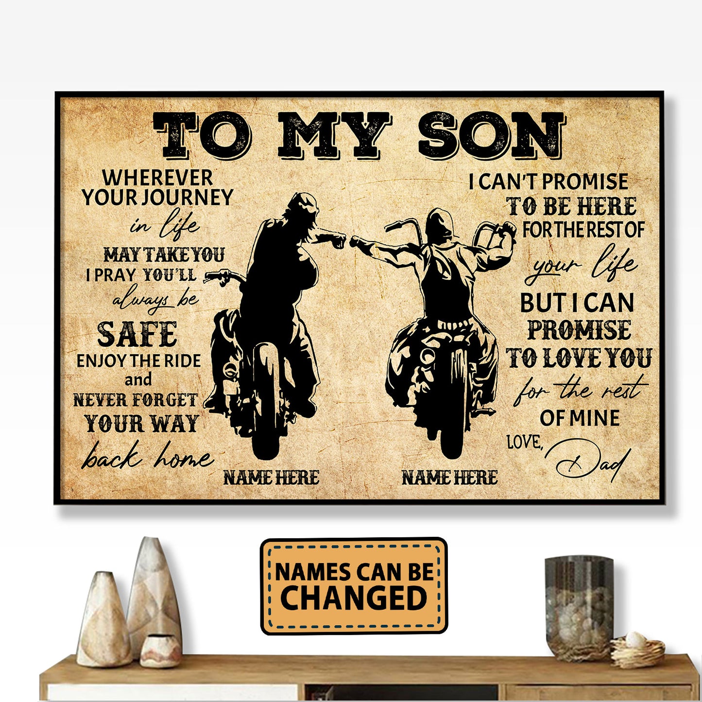 Wanderlust To My Son Wherever Your Journey Personalizedwitch Poster