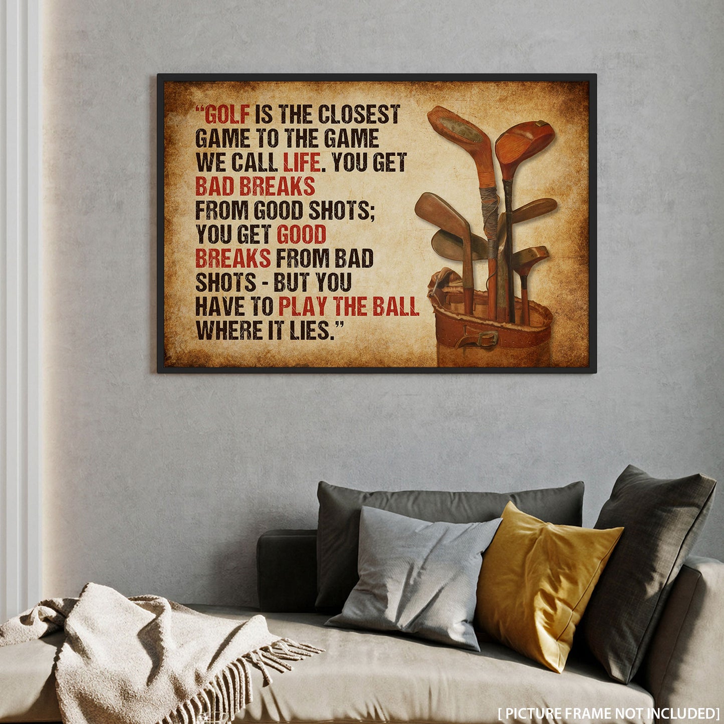 Golf Is The Closest Game - Poster For Golf Lovers